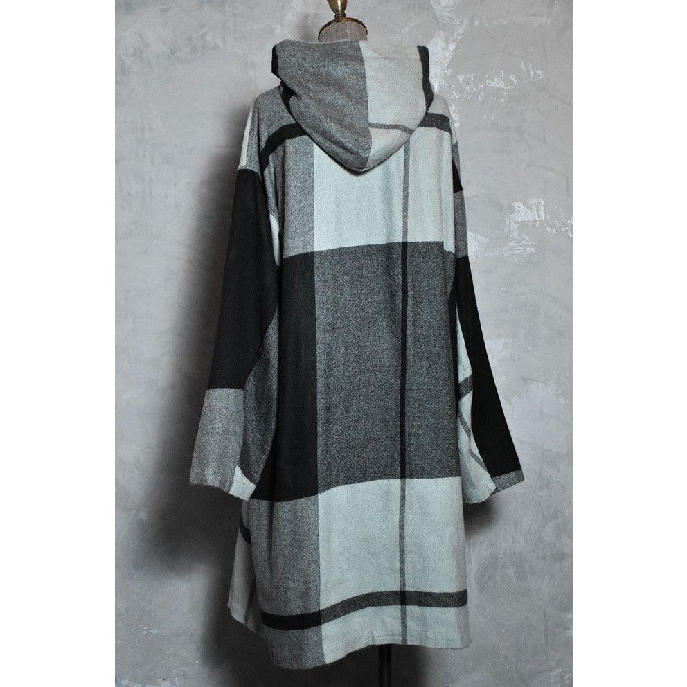 N.Hoolywood N.HOOLYWOOD 17A/W Gray Check Hooded Coat Size US L / EU 52-54 / 3 - 3 Thumbnail