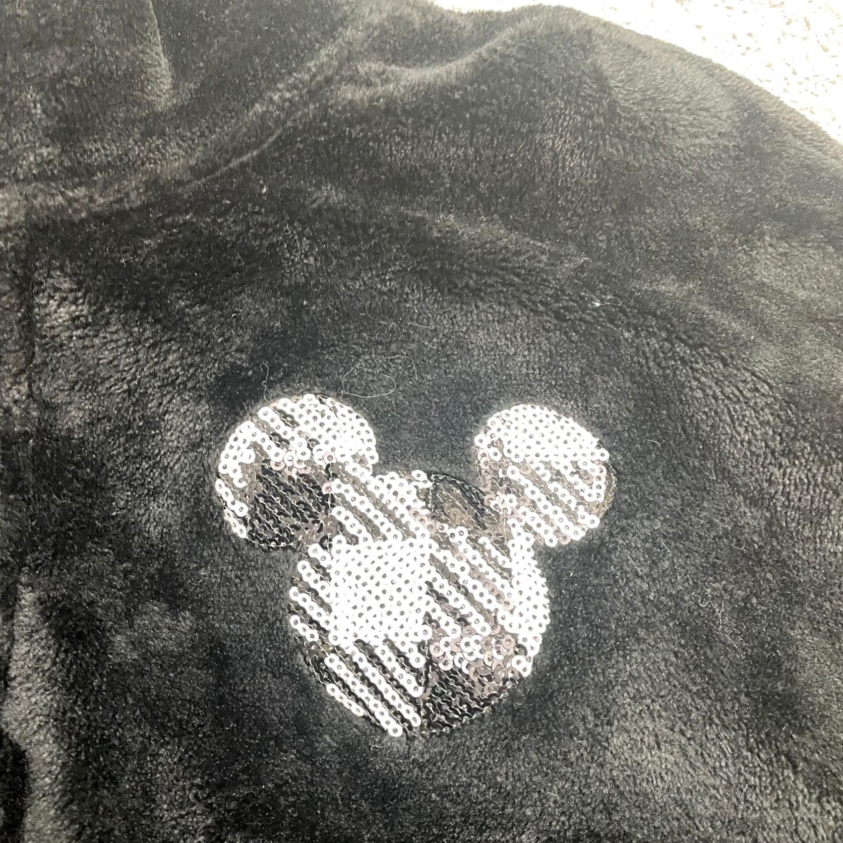 Disney Disney Mickey Mouse Cropped Jacket Womens 2XL Black 1/4 Zip Sequin Plush Fleece Disney Shirt? Size XXL / US 16-18 / IT 52-54 - 4 Thumbnail
