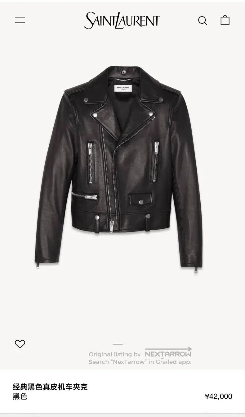 Saint Laurent Paris Saint Laurent Paris Motorcycle Leather Jacket i Size US L / EU 52-54 / 3 - 9 Thumbnail
