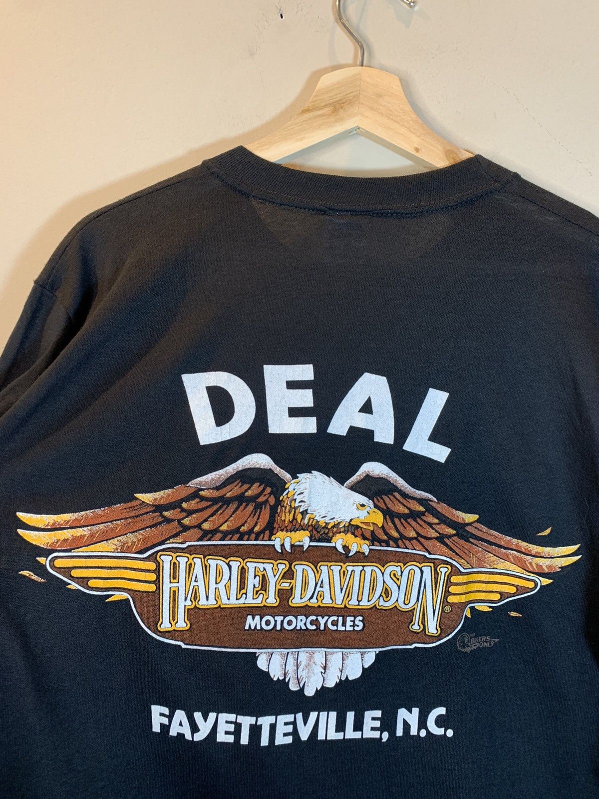 Harley Davidson × Vintage *RARE* Vintage 70’s Harley Davidson For Bikers Only T-Shirt Size US L / EU 52-54 / 3 - 4 Thumbnail