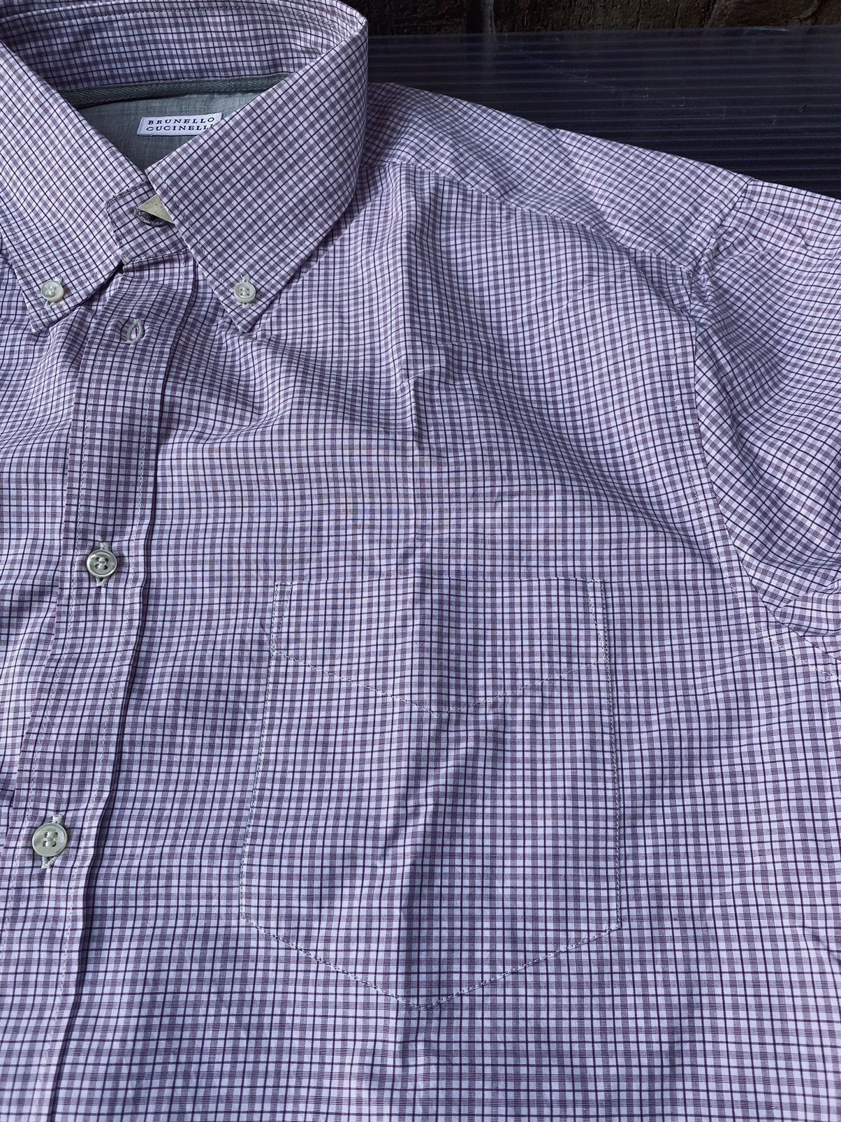 Brunello Cucinelli Brunello Cucinelli 🇮🇹 pink check button up dress shirt XL NWT Size US XL / EU 56 / 4 - 6 Thumbnail