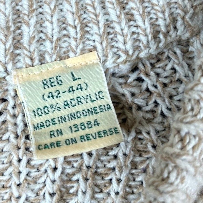 Vintage St. John's Bay Mens Sweater Tan Crew Neck Knit Long Sleeve Pullover Large Size US L / EU 52-54 / 3 - 7 Thumbnail