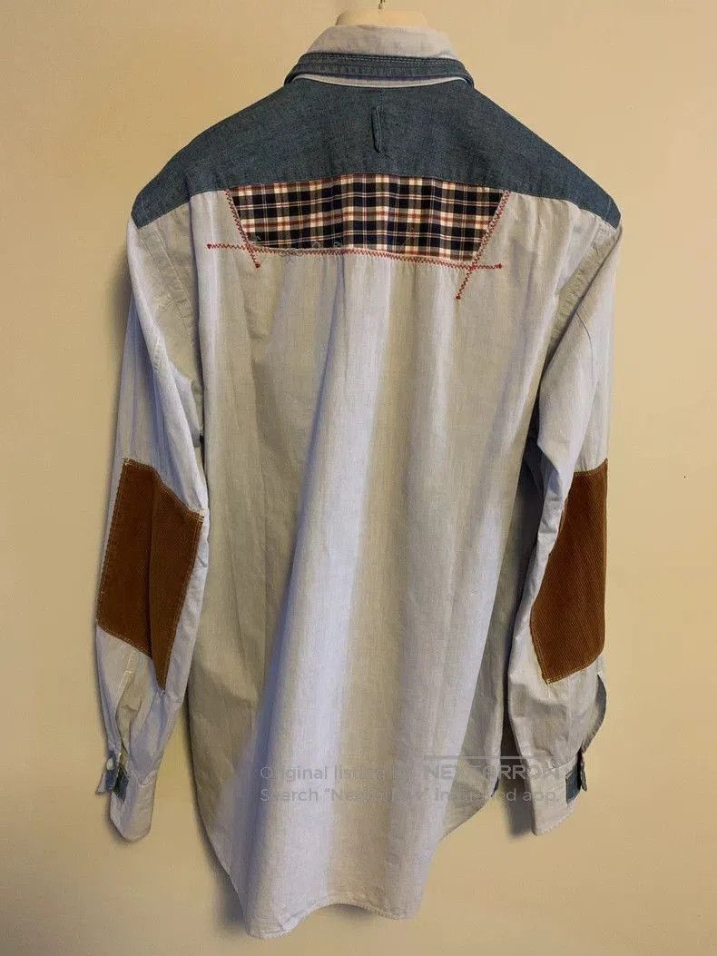 Junya Watanabe Junya Watanabe Patchwork Button-Up Shirt. Size US M / EU 48-50 / 2 - 2 Thumbnail