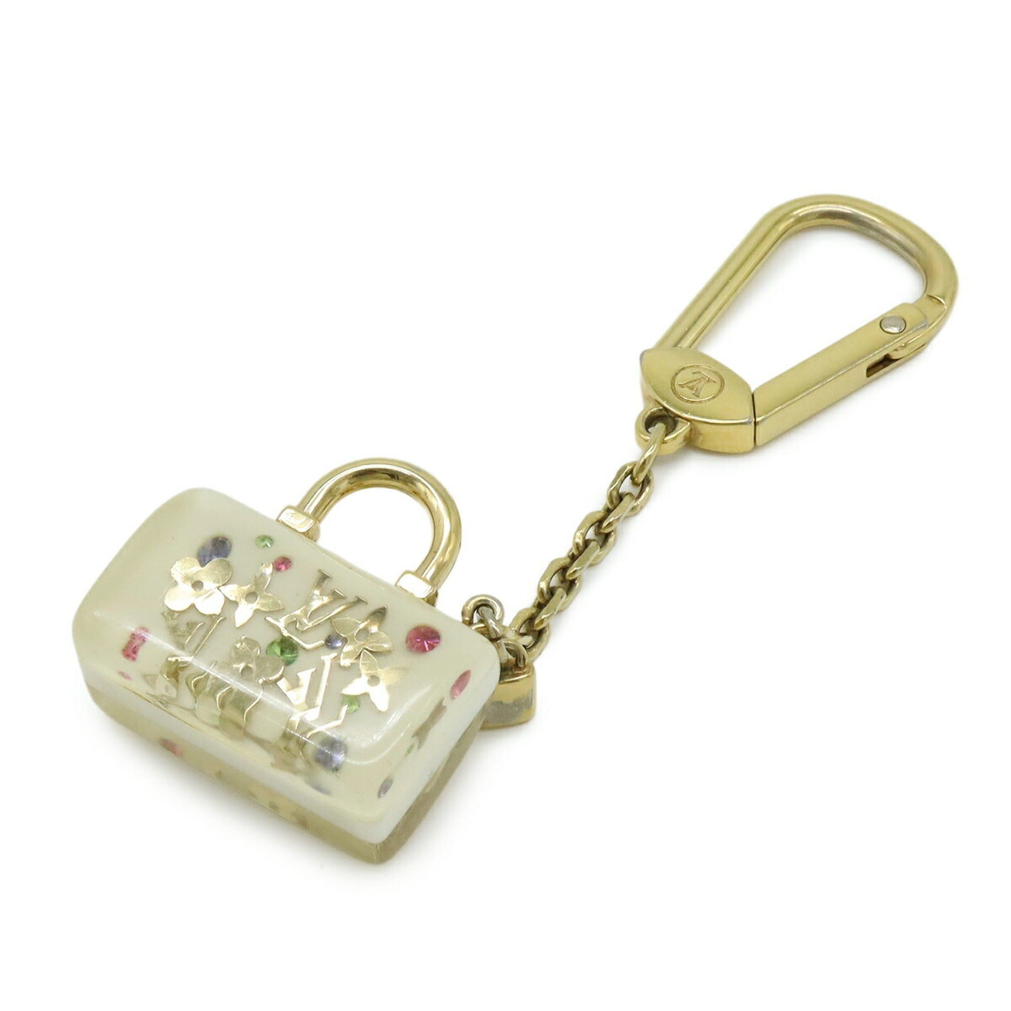 LOUIS VUITTON Porte-Clés Speedy Inclusion Key Charm Keychain Bag White M65416