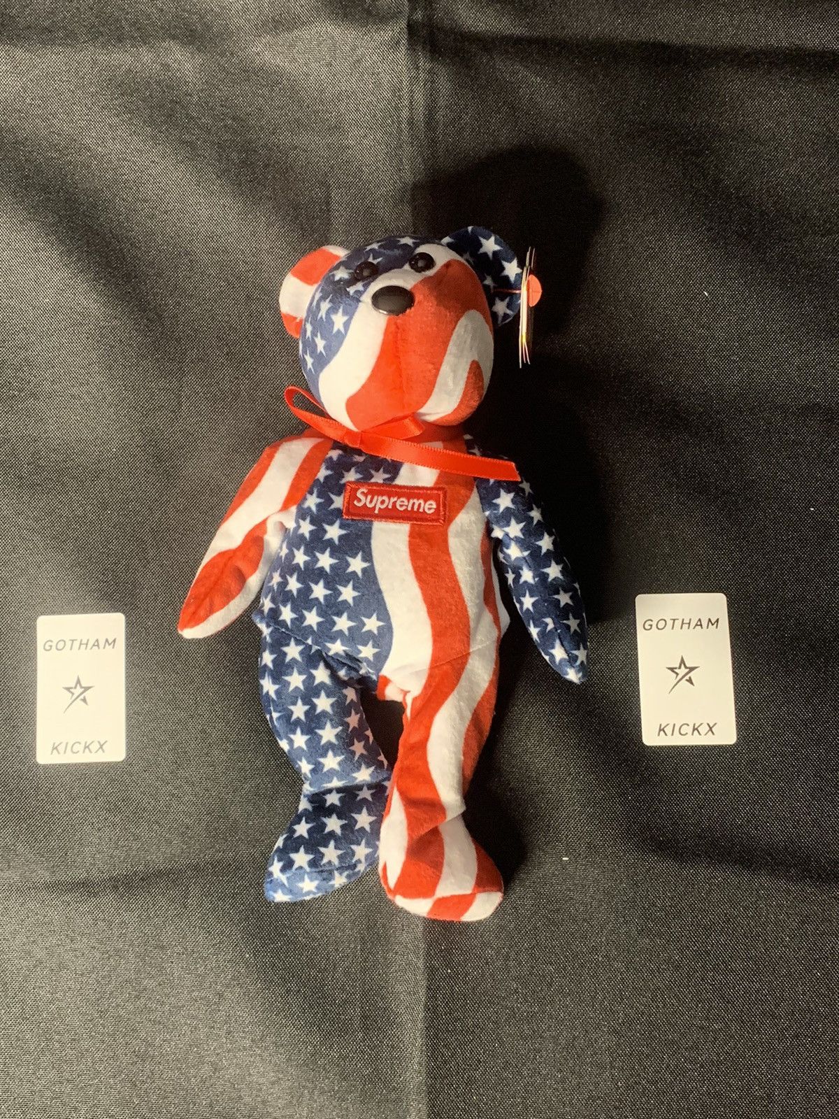 image of Supreme X Ty Beanie Baby Us Flag in Black, Men's