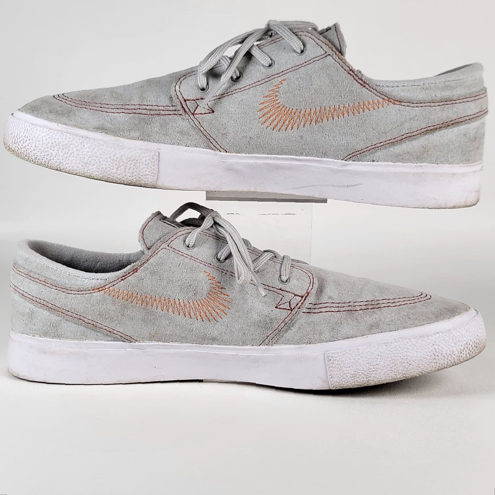 Nike Nike Zoom Stefan Janoski Canvas RM SB Sky Grey Orange Sneaker Mens 11.5 Size US 11 / EU 44 - 4 Thumbnail