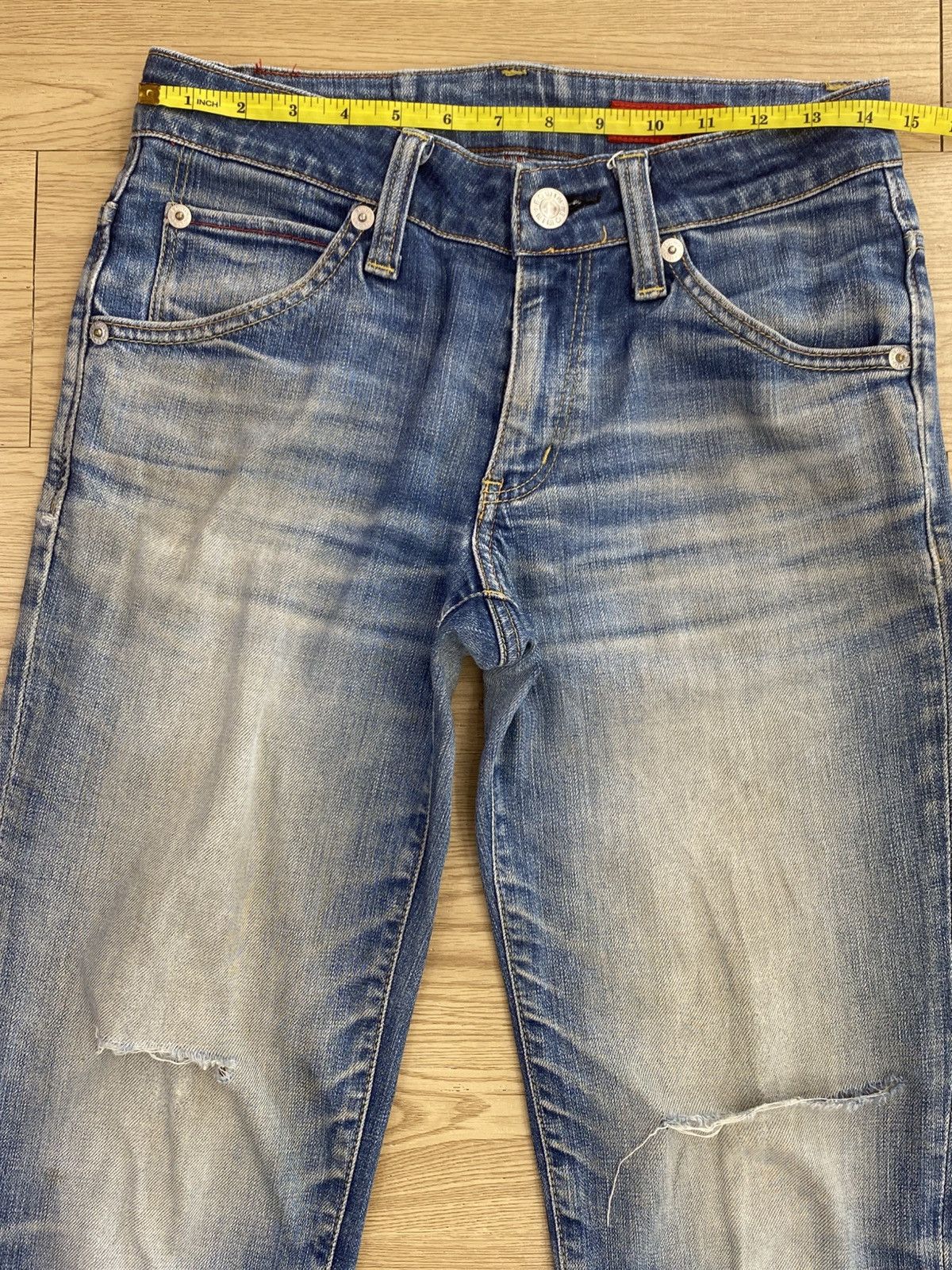 Edwin Blue Trip Edwin Blue Wash Style Distress Jeans Size US 29 - 11 Thumbnail