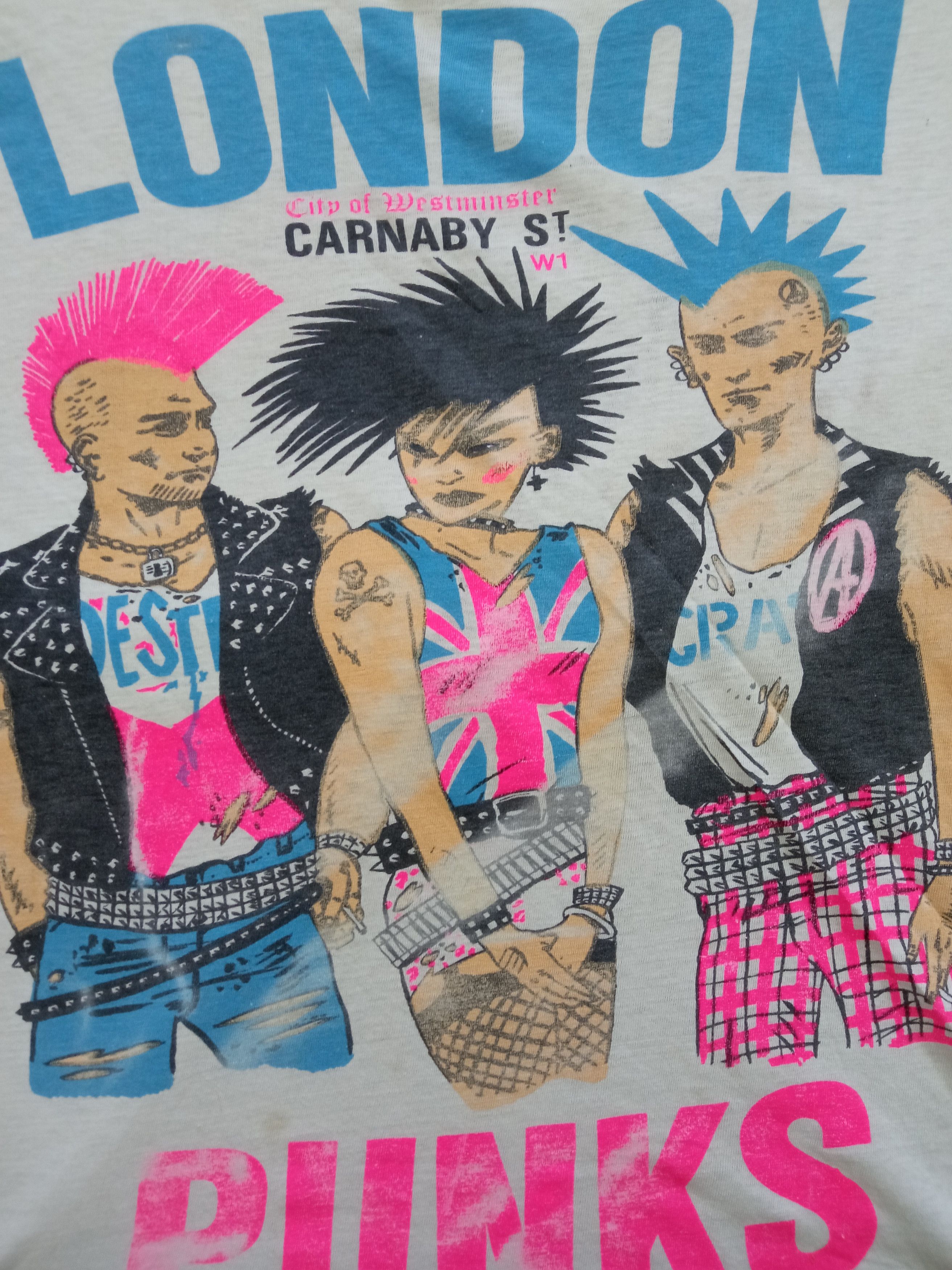 Other London Punk's Tee 1990s Single Stitch Size US XL / EU 56 / 4 - 6 Thumbnail