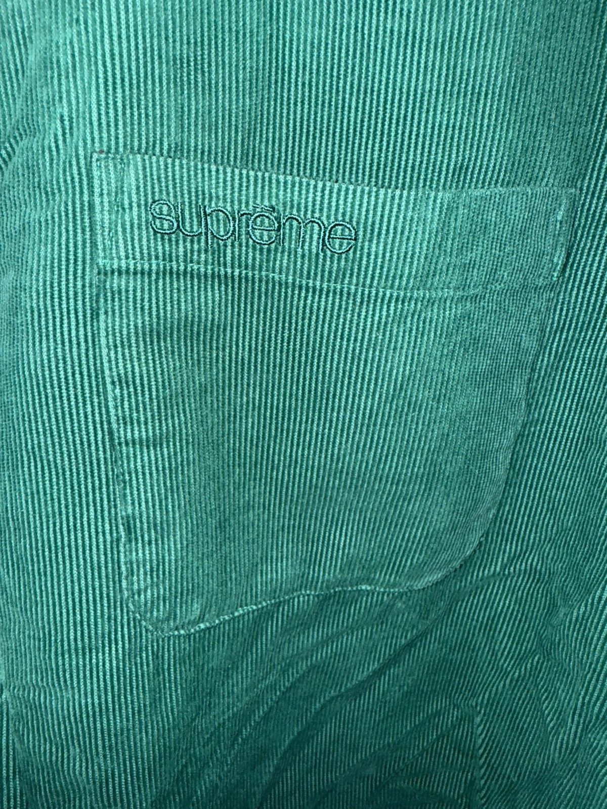Supreme Supreme Corduroy Shirt Teal Large FW19 Size US L / EU 52-54 / 3 - 2 Thumbnail