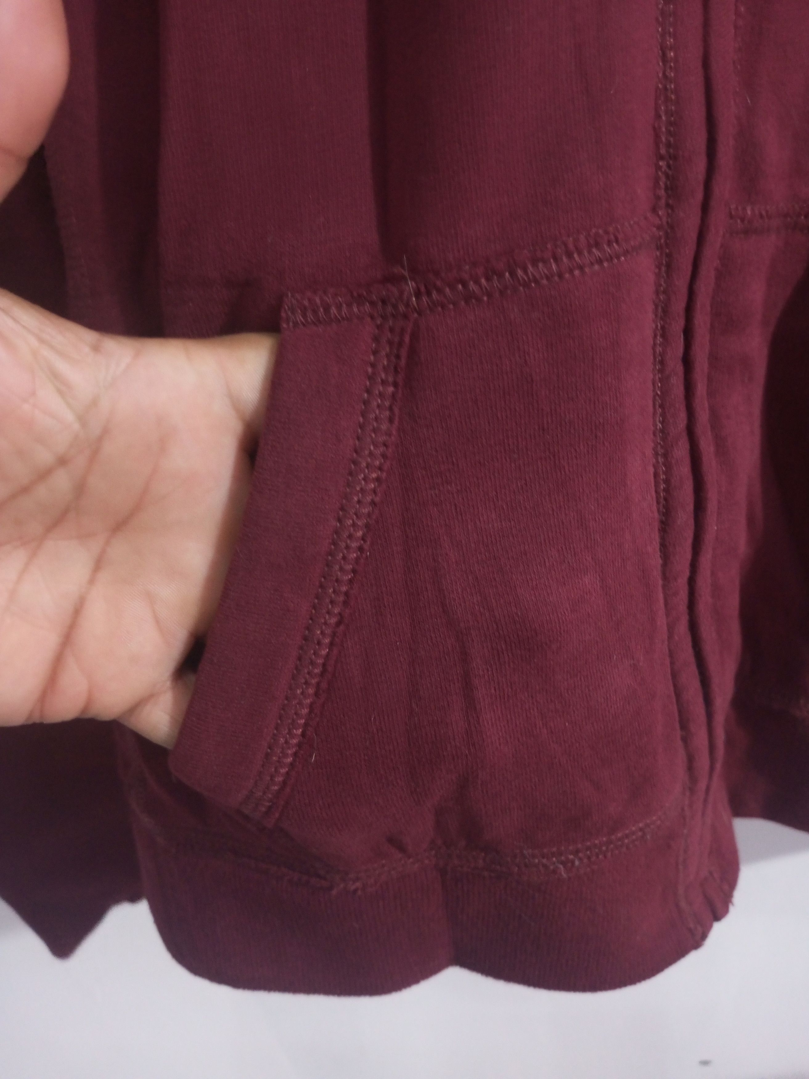 Abercrombie & Fitch Vintage abercrombie maroon fur hoodie Size US S / EU 44-46 / 1 - 4 Thumbnail