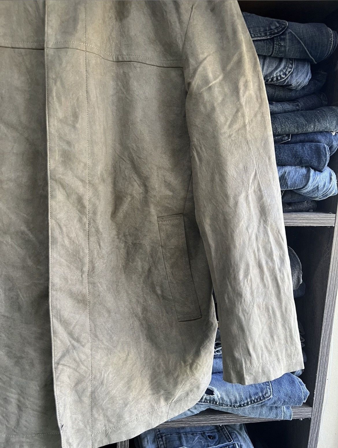 Yohji Yamamoto 🔥Vintage Ined Homme Yohji Yamamoto Suede Jacket Size US S / EU 44-46 / 1 - 8 Thumbnail