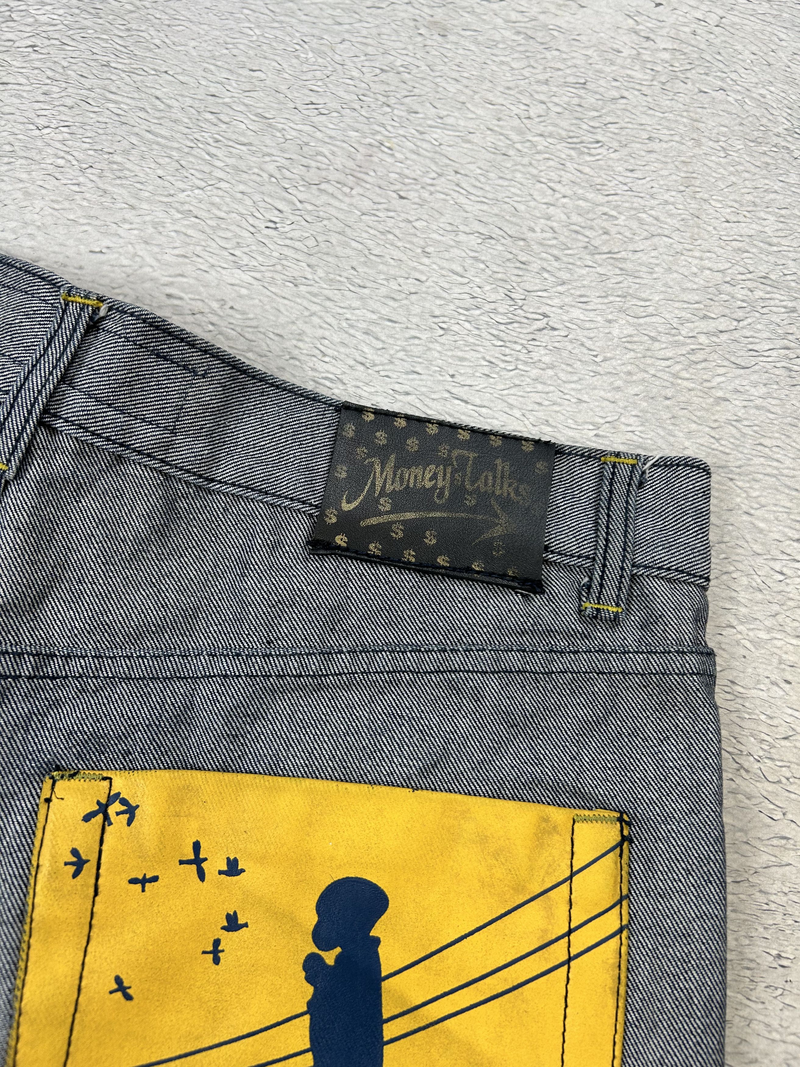 JNCO × Japanese Brand CRAZY vintage Money Talks jeans Big Back Logo Coogi Style Size US 36 / EU 52 - 9 Thumbnail