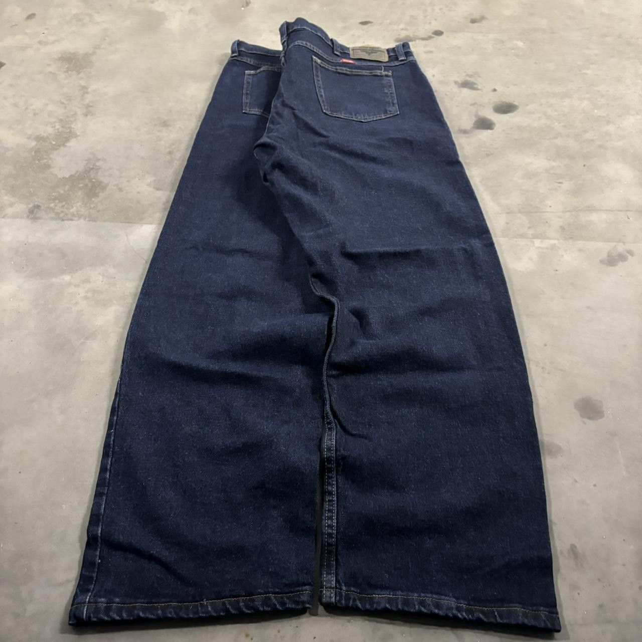 Vintage Crazy Vintage Y2K/2000s Baggy Dark Blue Wash Essential Denim Jeans! 42x30 Size US 42 / EU 58 - 4 Thumbnail