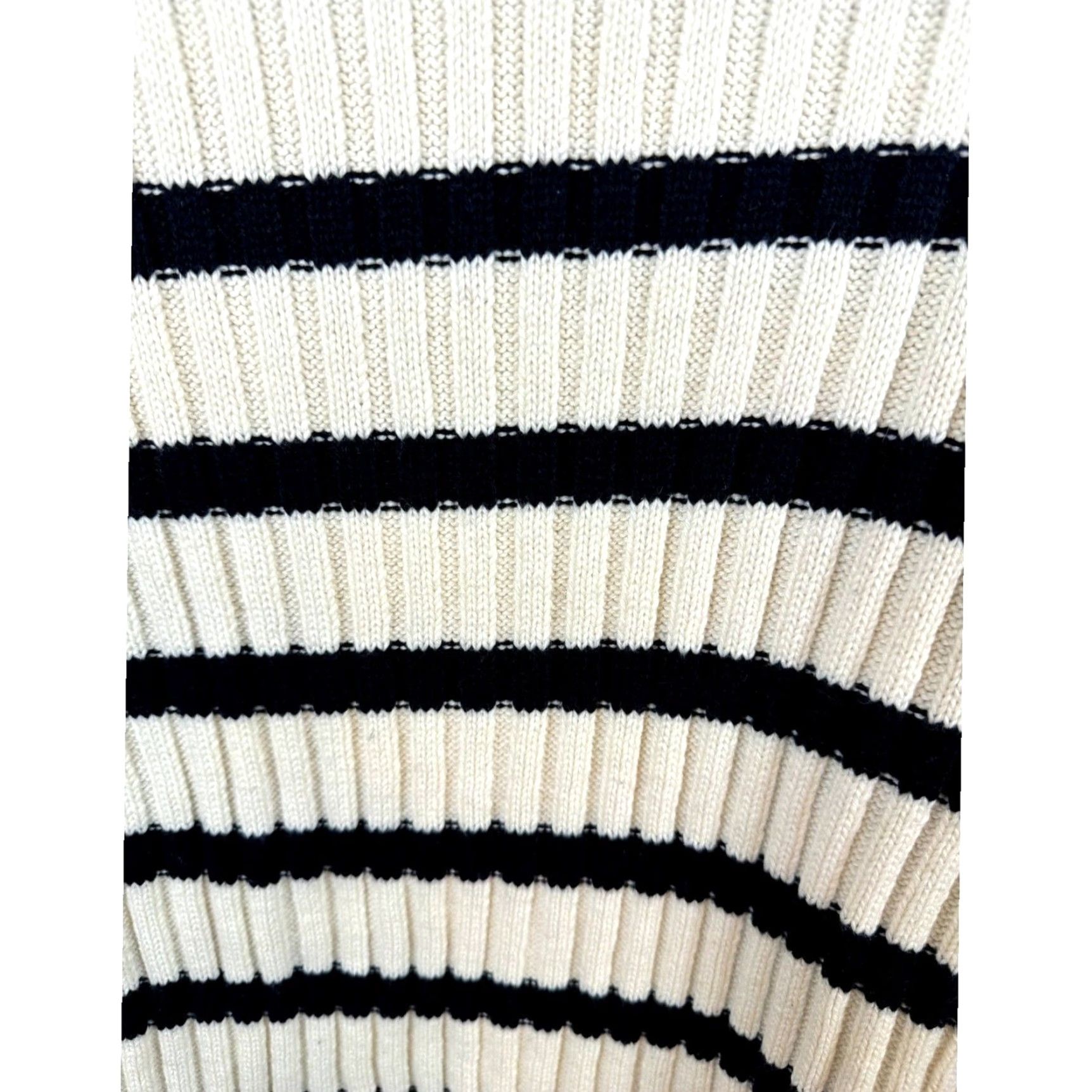 Zara Zara Sweater Women's S Beige Striped Cowl Neck Pullover Knit W 45 Size S / US 4 / IT 40 - 5 Thumbnail