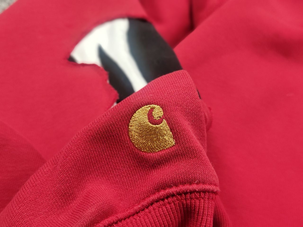 Carhartt Vintage Carhartt Skeleton Red Fit Zip hooded chase jacket Size US L / EU 52-54 / 3 - 11 Thumbnail