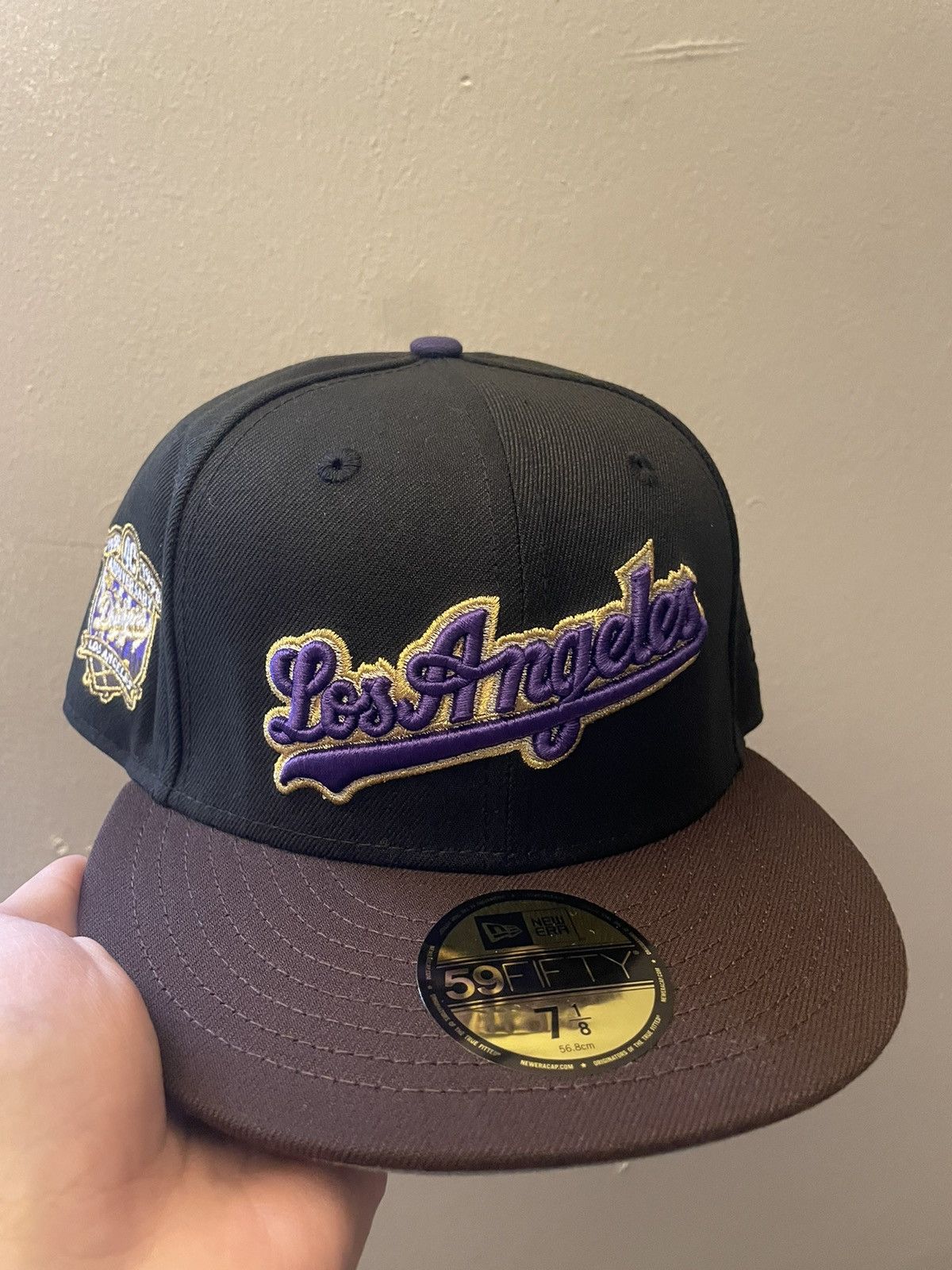image of Hat Club x Myfitteds Rahnnifitteds Los Angeles Dodgers Mamba Kobe Inspo 40 Years in Black, Men's