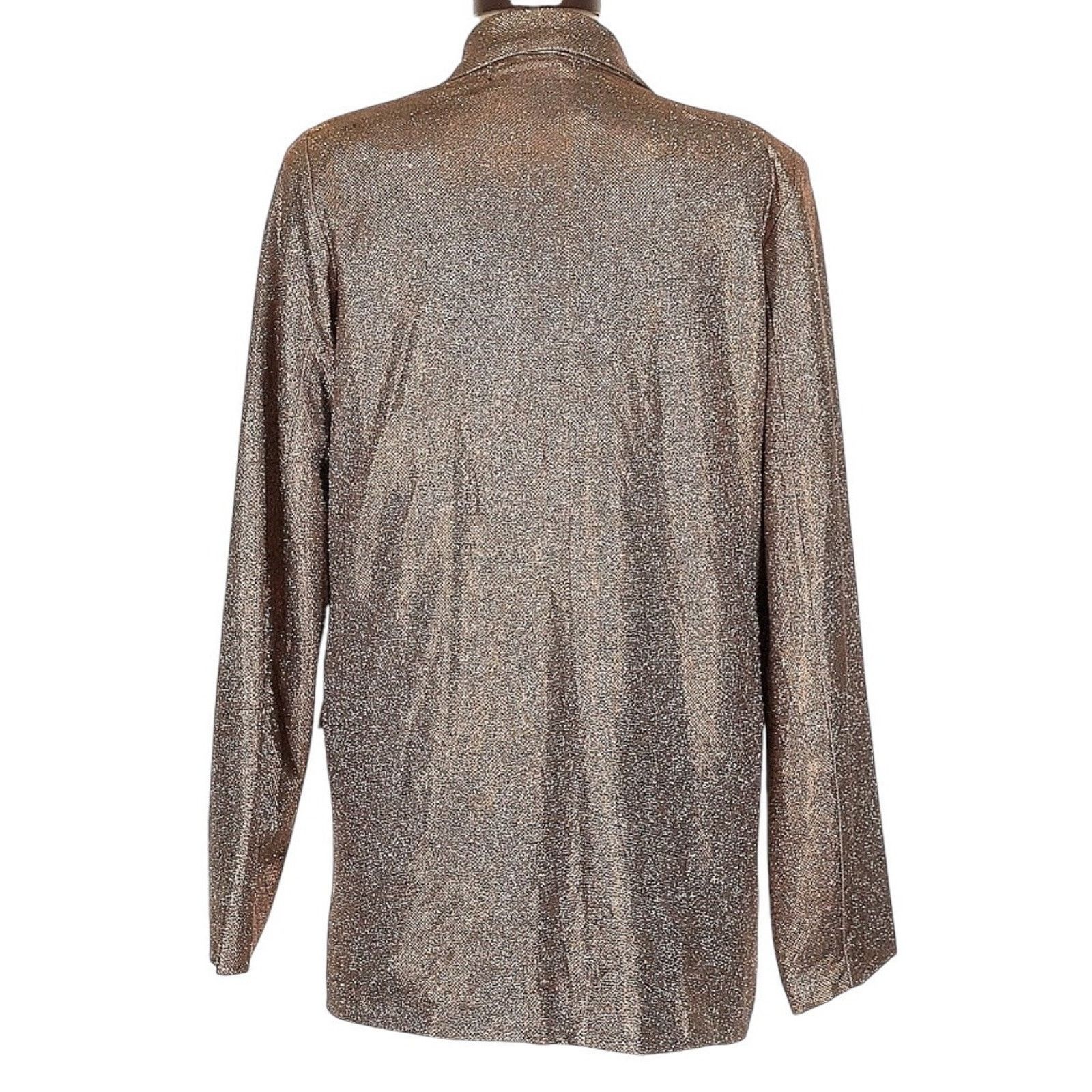 Other Wild Fable Womens XS Copper Gold Oversized Glitter Blazer Size XS / US 0-2 / IT 36-38 - 2 Thumbnail