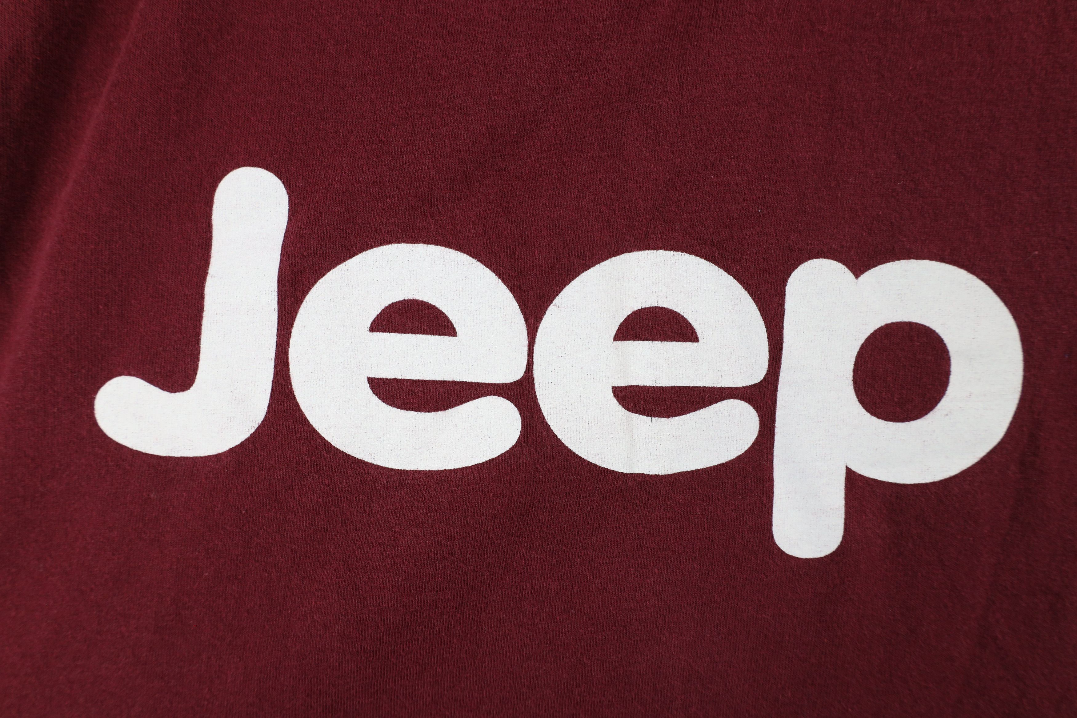Vintage Vintage 90s Jeep Motors Short Sleeve T-Shirt Maroon USA Size US XXL / EU 58 / 5 - 4 Thumbnail