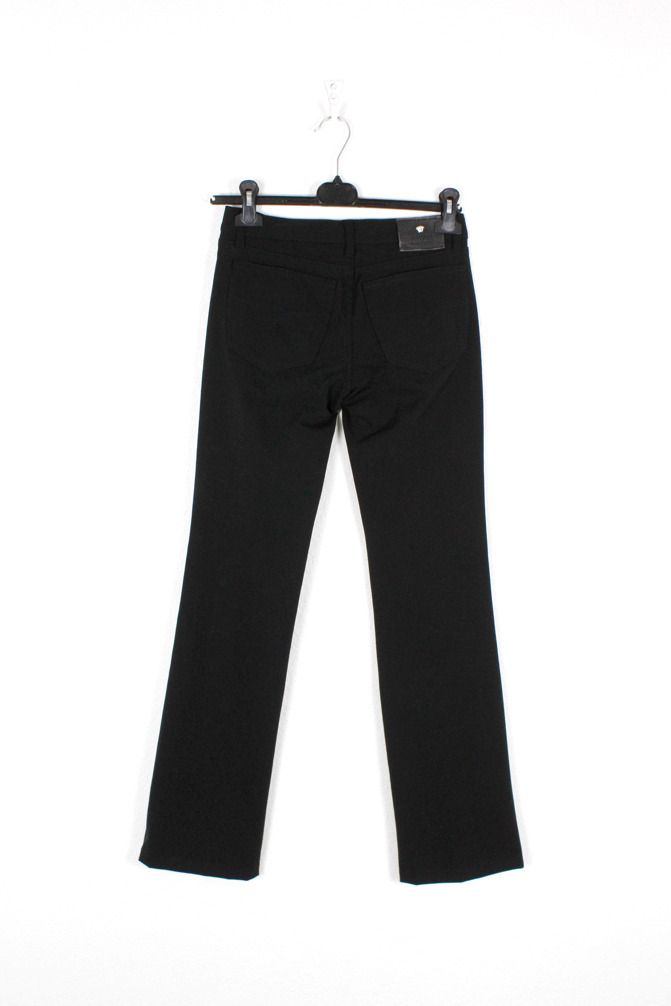 Versace Jeans Couture × Vintage Versace Jeans Couture Elastic Poly/Nylon Flare Pants Y2K Size 26" / US 2 / IT 38 - 4 Thumbnail