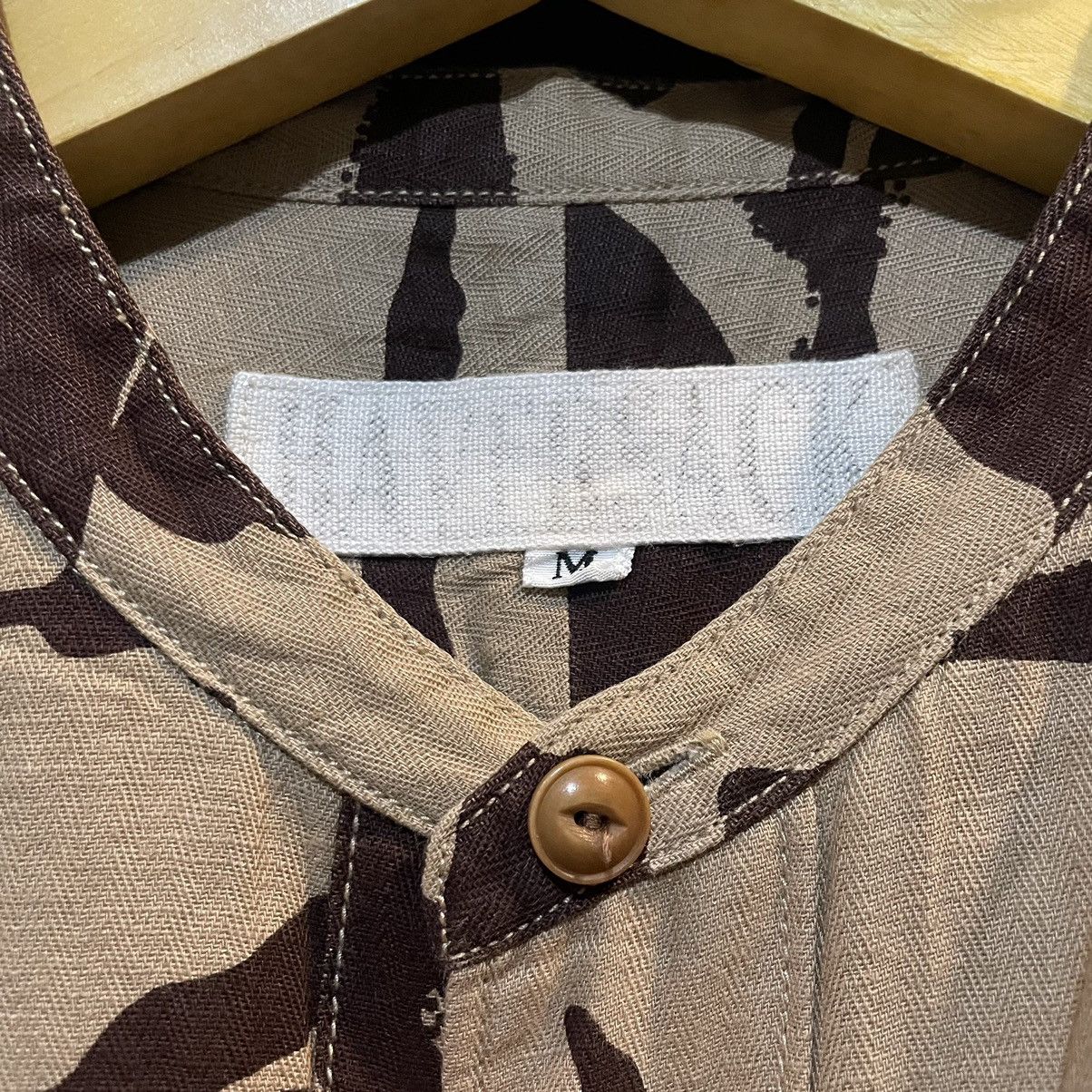 Haversack × Japanese Brand Haversack Japan Camouflage Herringbone Collarless Shirt Size US M / EU 48-50 / 2 - 7 Thumbnail