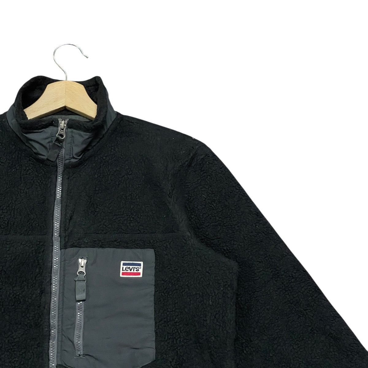 Levi's Vintage Levi’s Big E Made in USA Sherpa Fleece Jacket Size US M / EU 48-50 / 2 - 2 Thumbnail