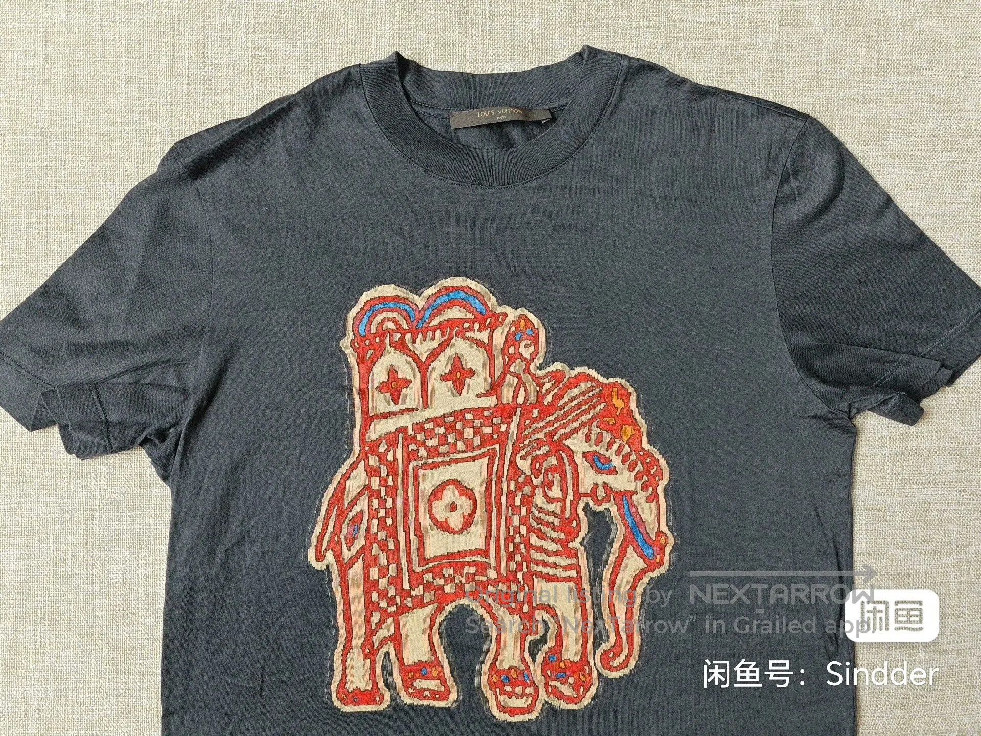 Louis Vuitton Louis Vuitton Men's Elephant Embroidery T-Shirt. Size US S / EU 44-46 / 1 - 5 Thumbnail