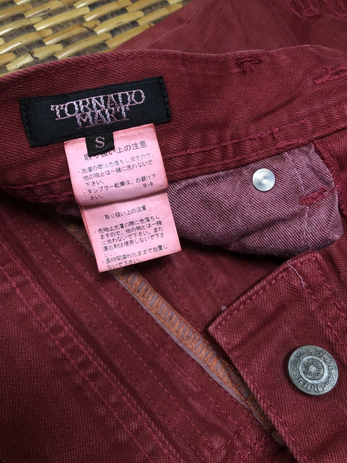Tornado Mart Vintage Tornado Mart Jeans Pants Flower Red Maroon Size 30" / US 8 / IT 44 - 22 Thumbnail