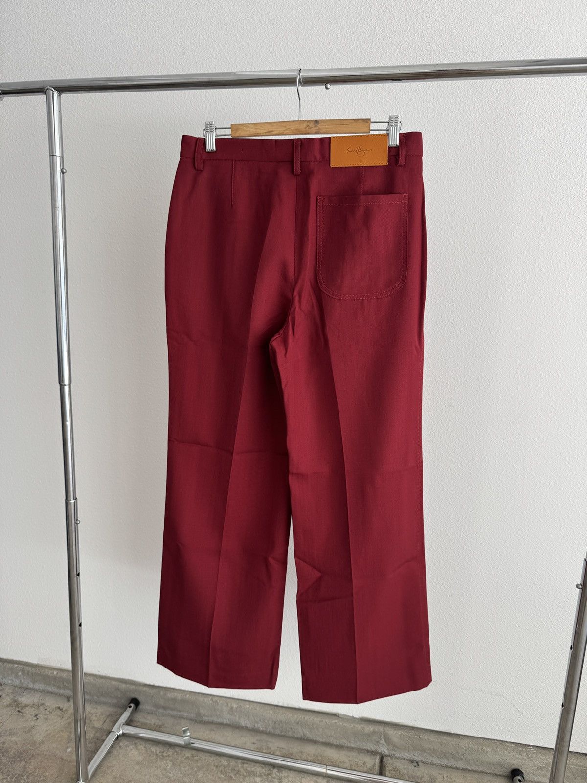 Second/Layer Throwing Fits Collab Wine Red Trousers Size 48R - 2 Thumbnail