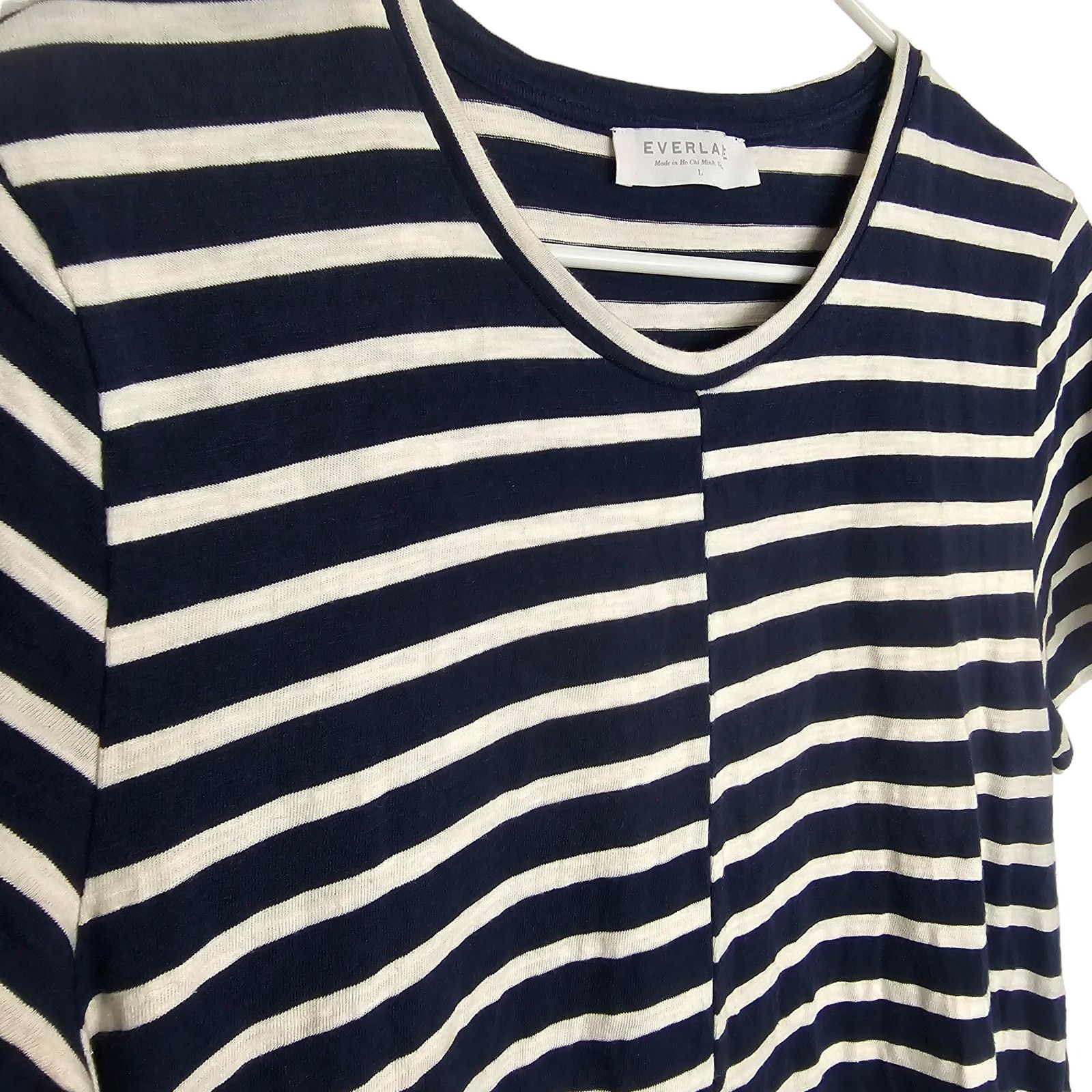Everlane Everlane The Beach Tee Striped T-Shirt Mini Dress L Mini Size L / US 10 / IT 46 - 6 Thumbnail