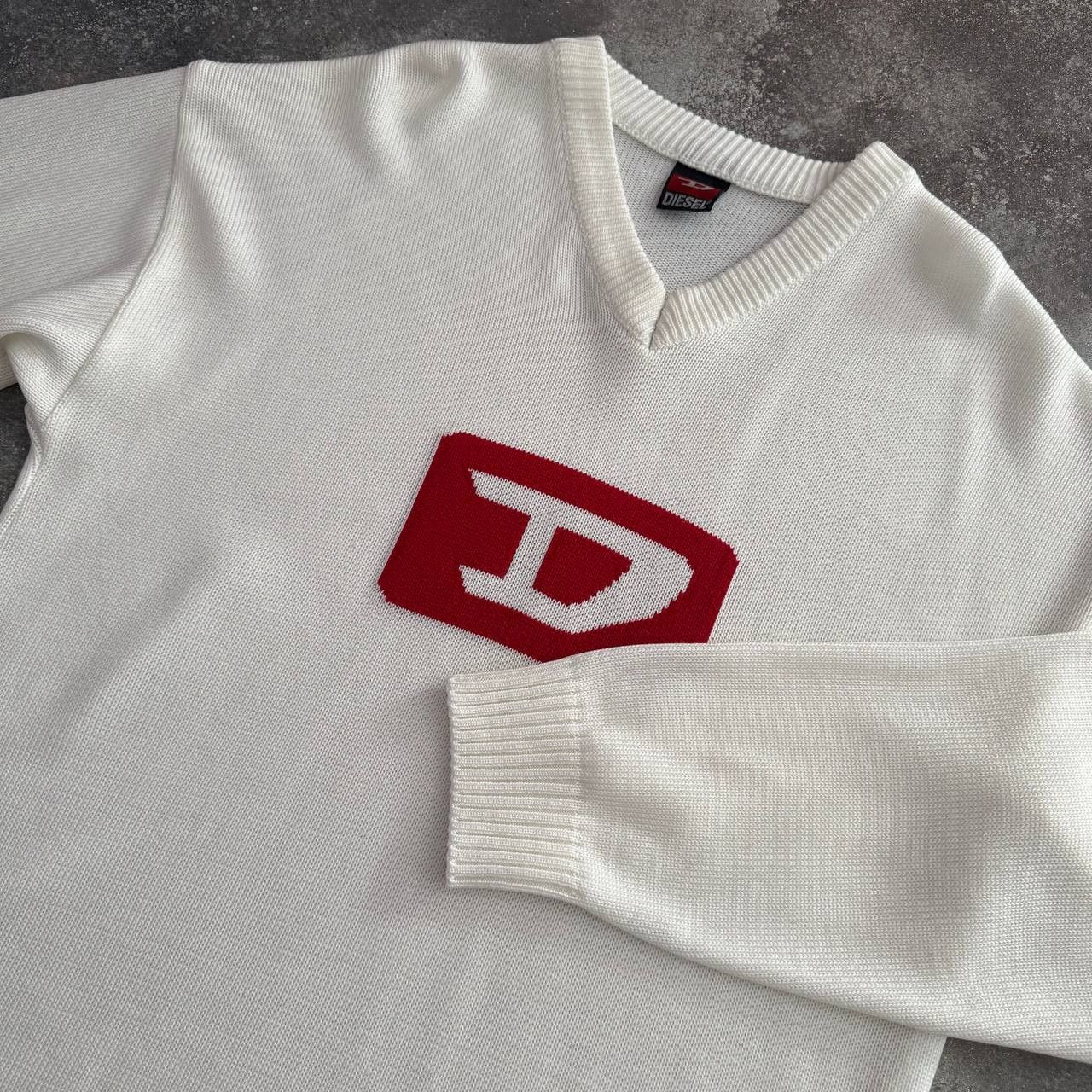 Diesel × Vintage Diesel Vintage Y2K Big Logo Unisex Knit Sweater Size US L / EU 52-54 / 3 - 1 Thumbnail