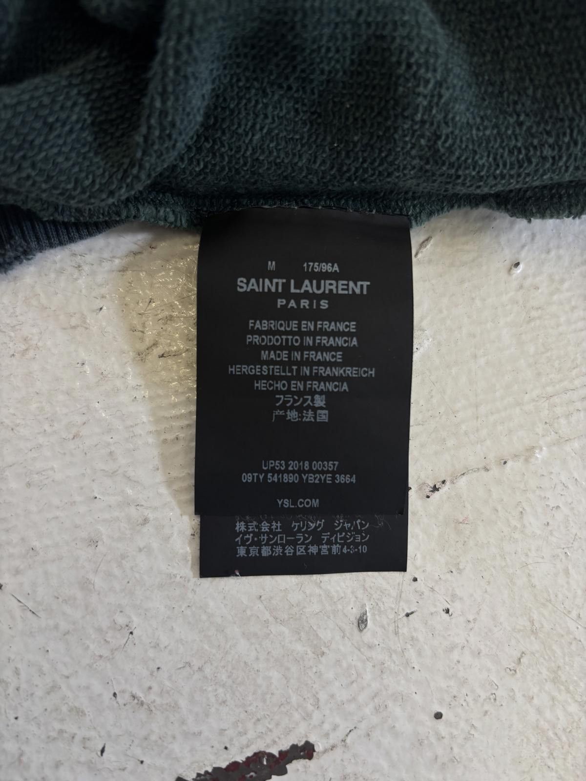 Other Saint Laurent Paris Green Logo Hoodie Size US L / EU 52-54 / 3 - 5 Thumbnail