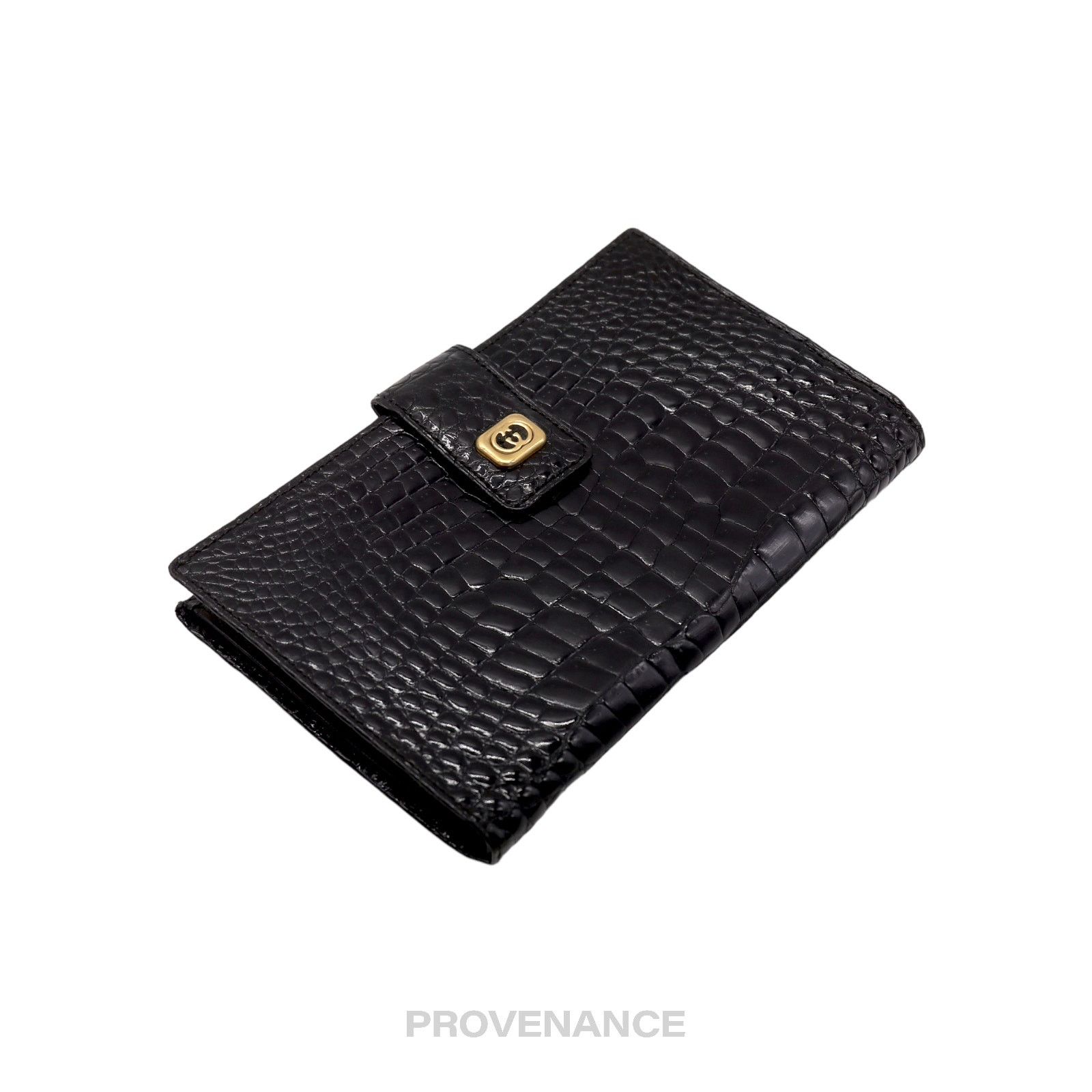 Gucci 🔴 Gucci Long Wallet - Black Crocodile Size ONE SIZE - 6 Thumbnail