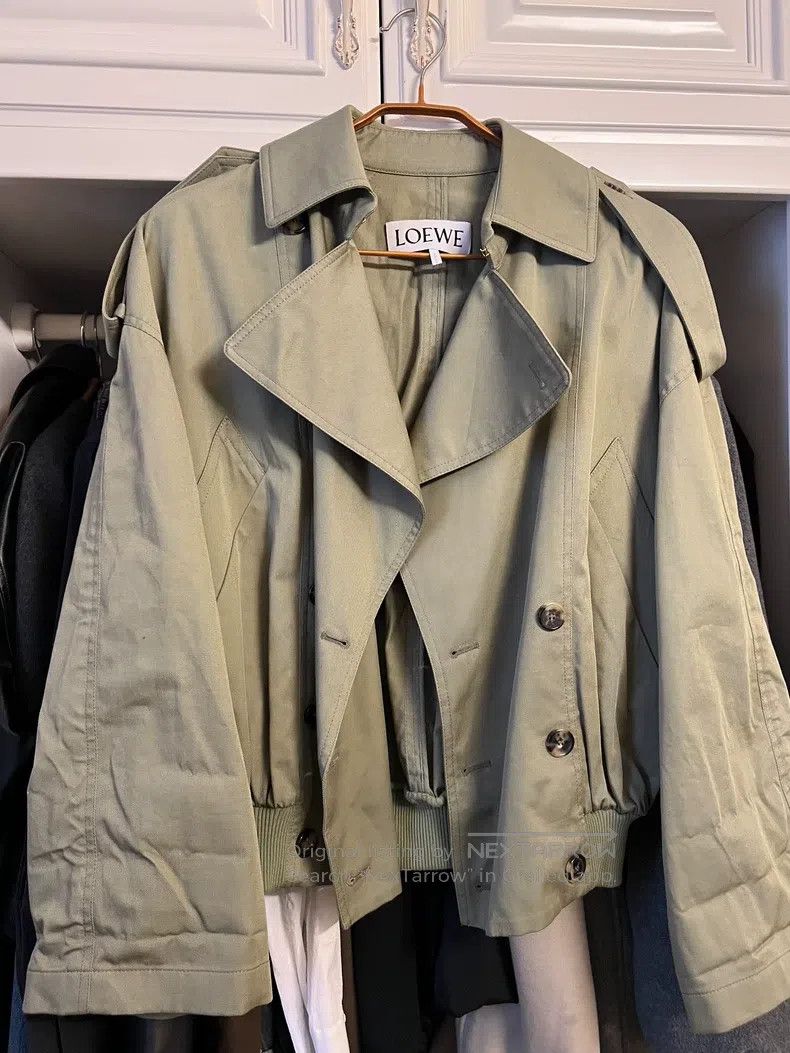 Loewe Loewe Military Green Short Length Windbreaker Jacket Size XXS / US 00 / IT 34 - 1 Thumbnail