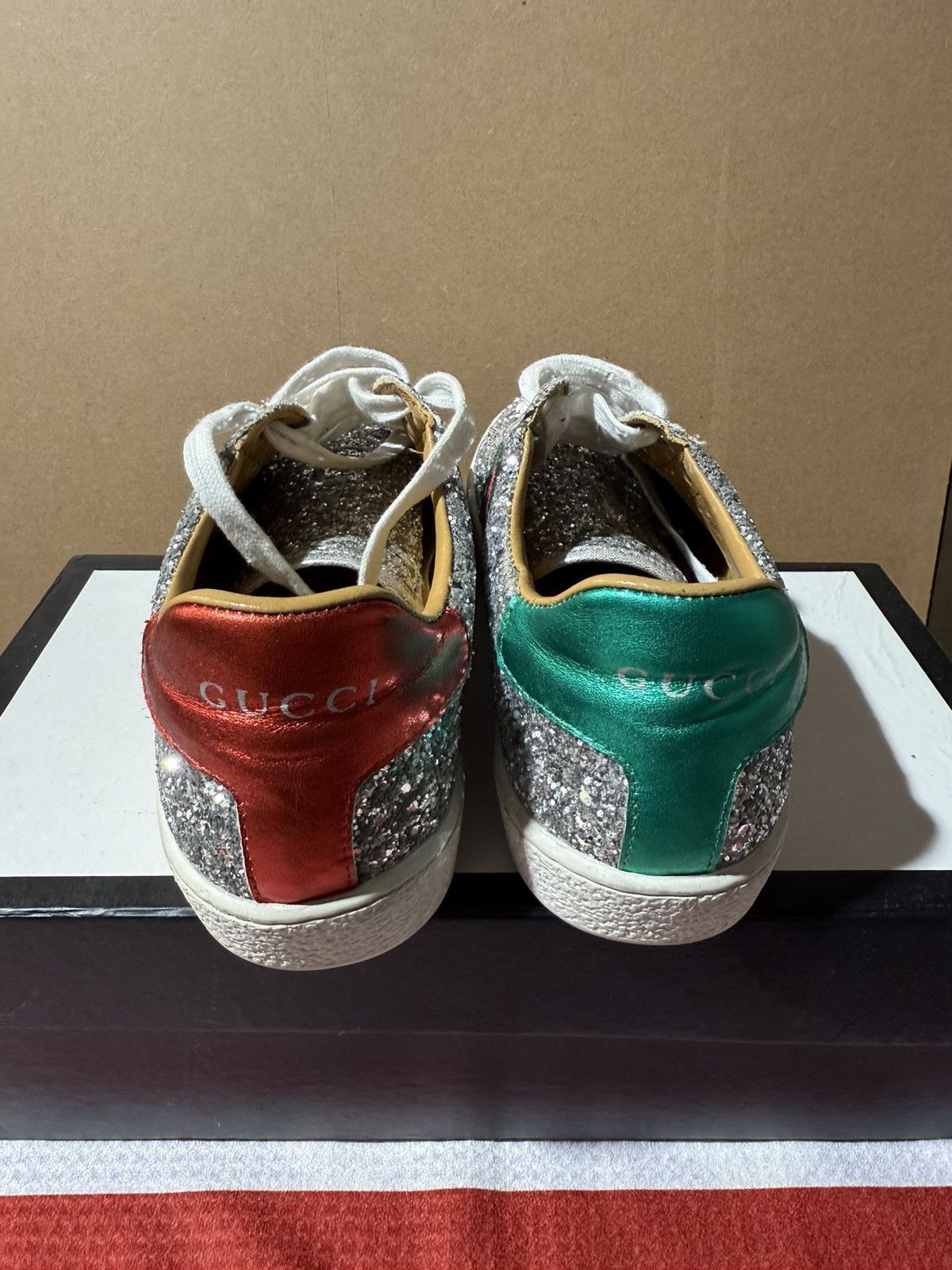 Gucci Gucci Saturn Glitter Low Top Sneaker Size US 8.5 / IT 38.5 - 4 Thumbnail