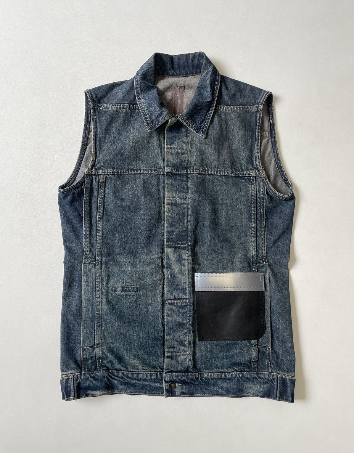 Rick Owens × Rick Owens Drkshdw Hustler Blue Washed Denim
