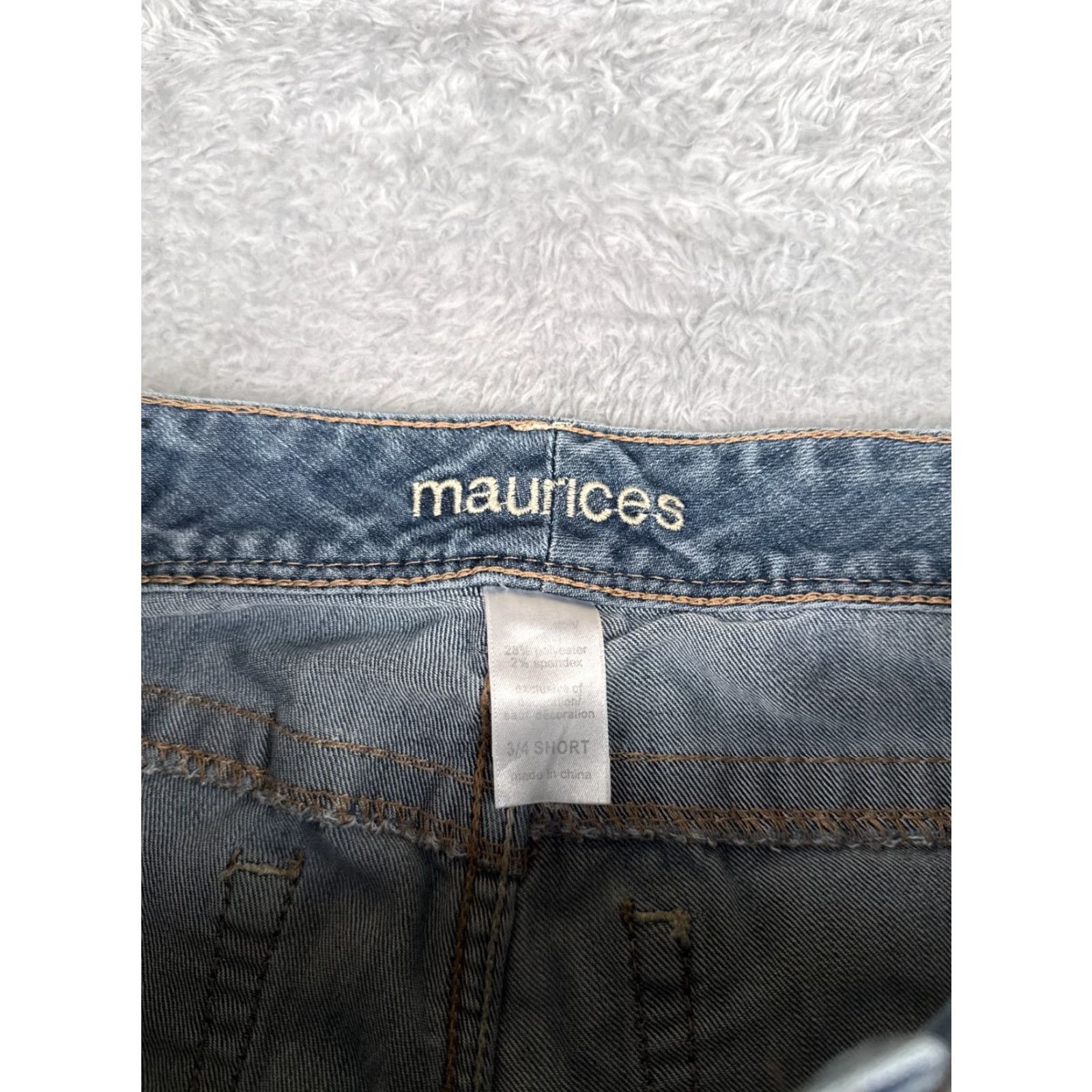Vintage Maurines Women's Jeans 3 Regular Fit Bootcut Low Rise Denim Stretch Blue Cotton 29x29 Size 26" / US 2 / IT 38 - 6 Thumbnail