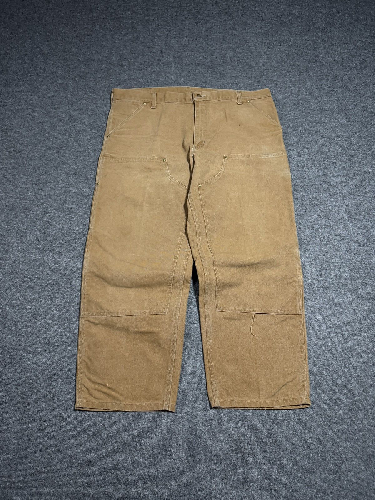Carhartt Vintage 80s Carhartt brown double knee pants 40x28 USA Size US 40 / EU 56 - 6 Thumbnail