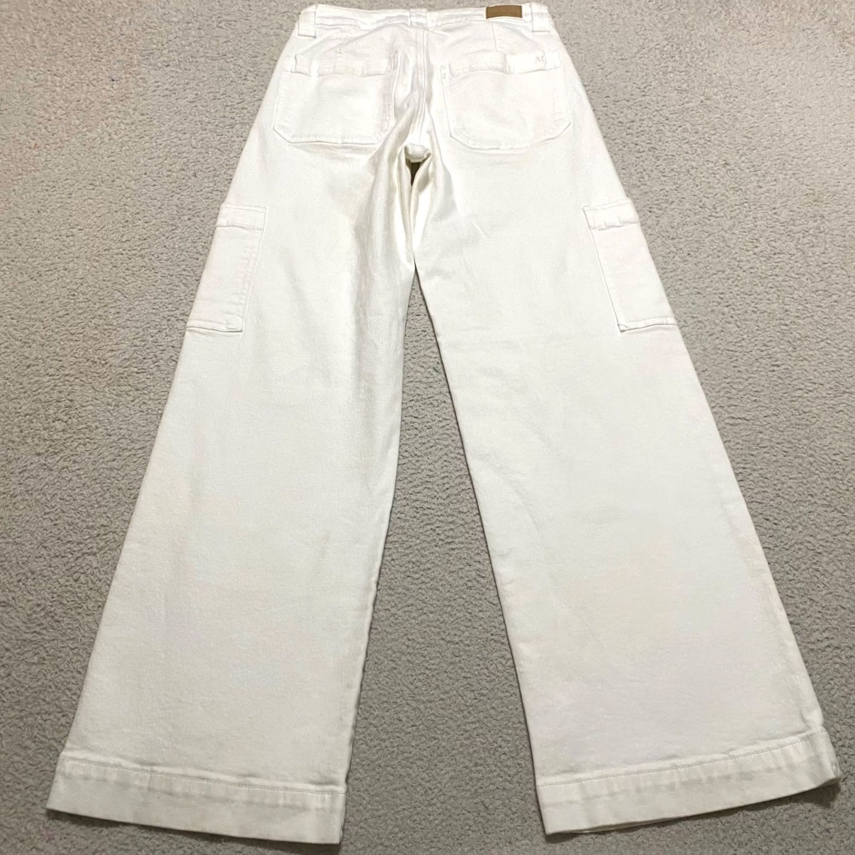 American Eagle Outfitters American Eagle Outfitters Jeans White Denim 2 High Rise Wide-Leg Baggy 90s Grunge Streetwear Womens Jeans Size 26" / US 2 / IT 38 - 2 Thumbnail