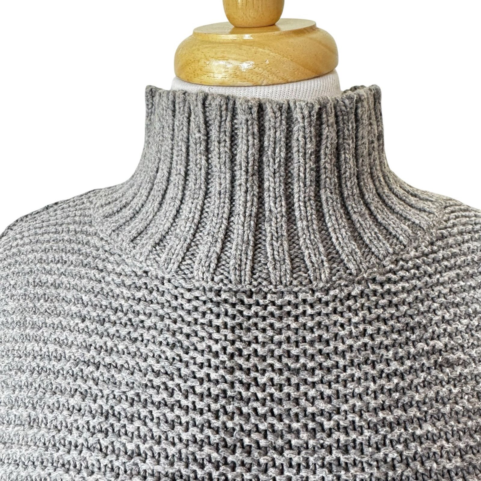 Marine Layer MARINE LAYER Chucky Wool Cotton Knit Turtleneck Sweater Gray Size S / US 4 / IT 40 - 6 Thumbnail