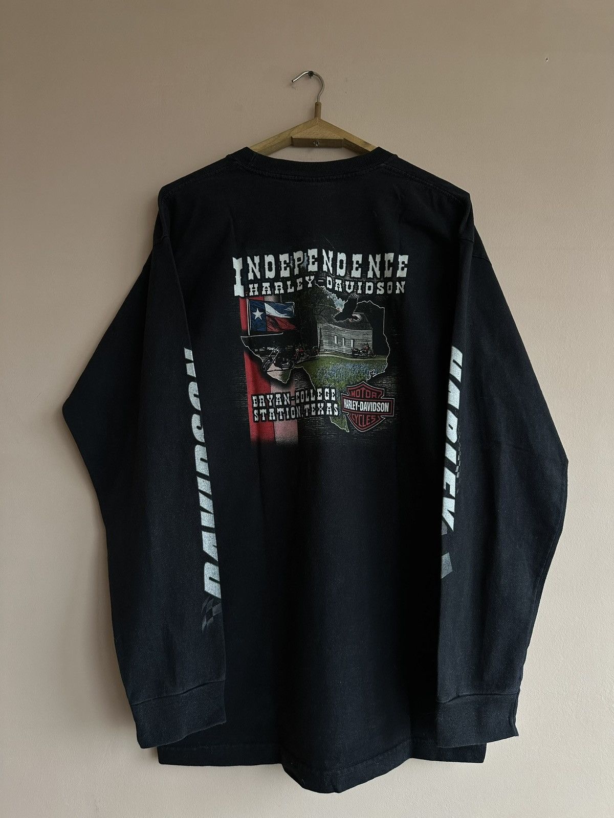 Harley Davidson × Vintage Vintage 00s Harley Davidson Bryan College Pocket Long Sleeve Size US XL / EU 56 / 4 - 8 Thumbnail
