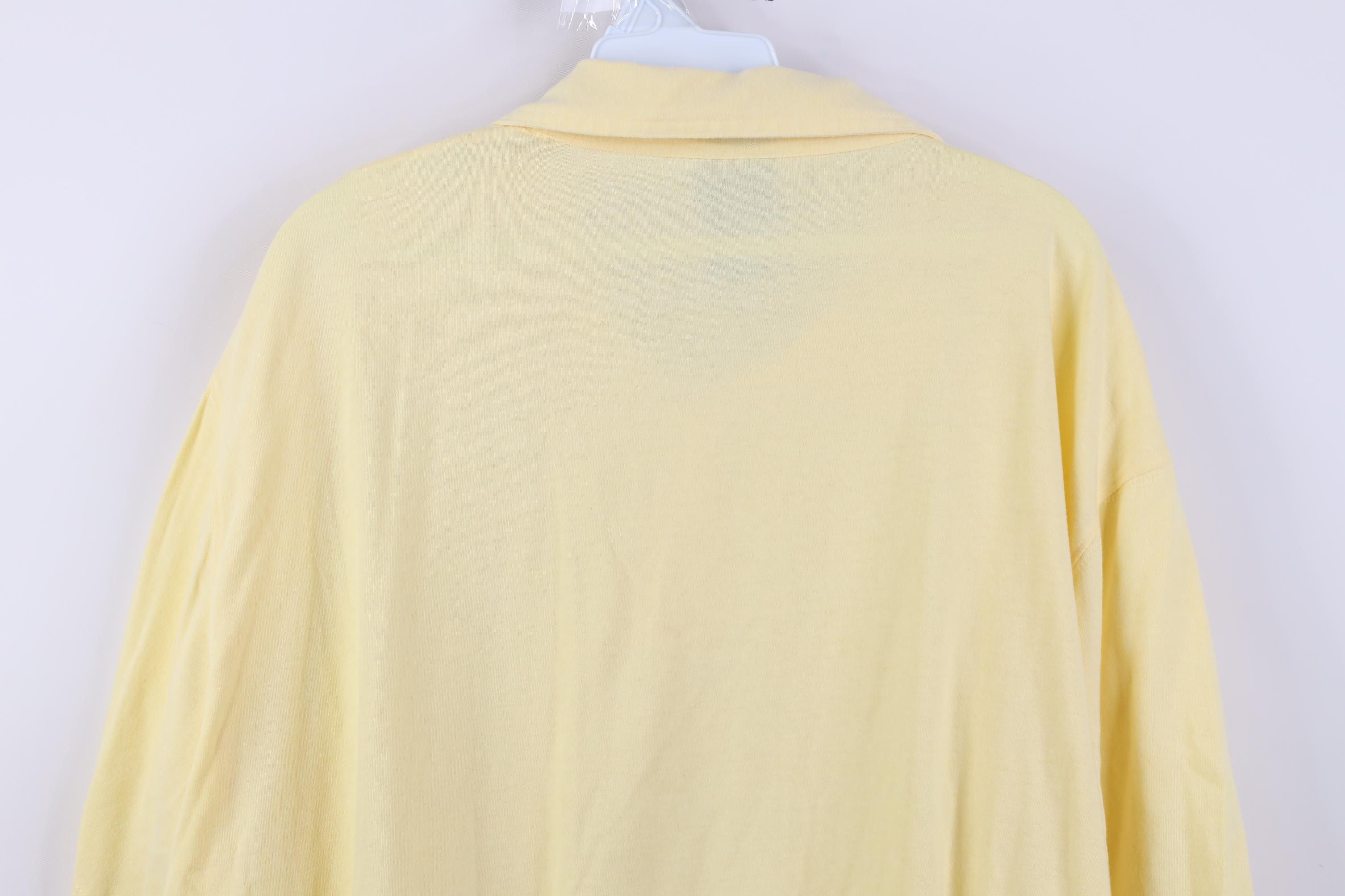 Vintage Vintage 90s Streetwear Collared Pullover Polo Shirt Yellow Size US XXL / EU 58 / 5 - 11 Thumbnail