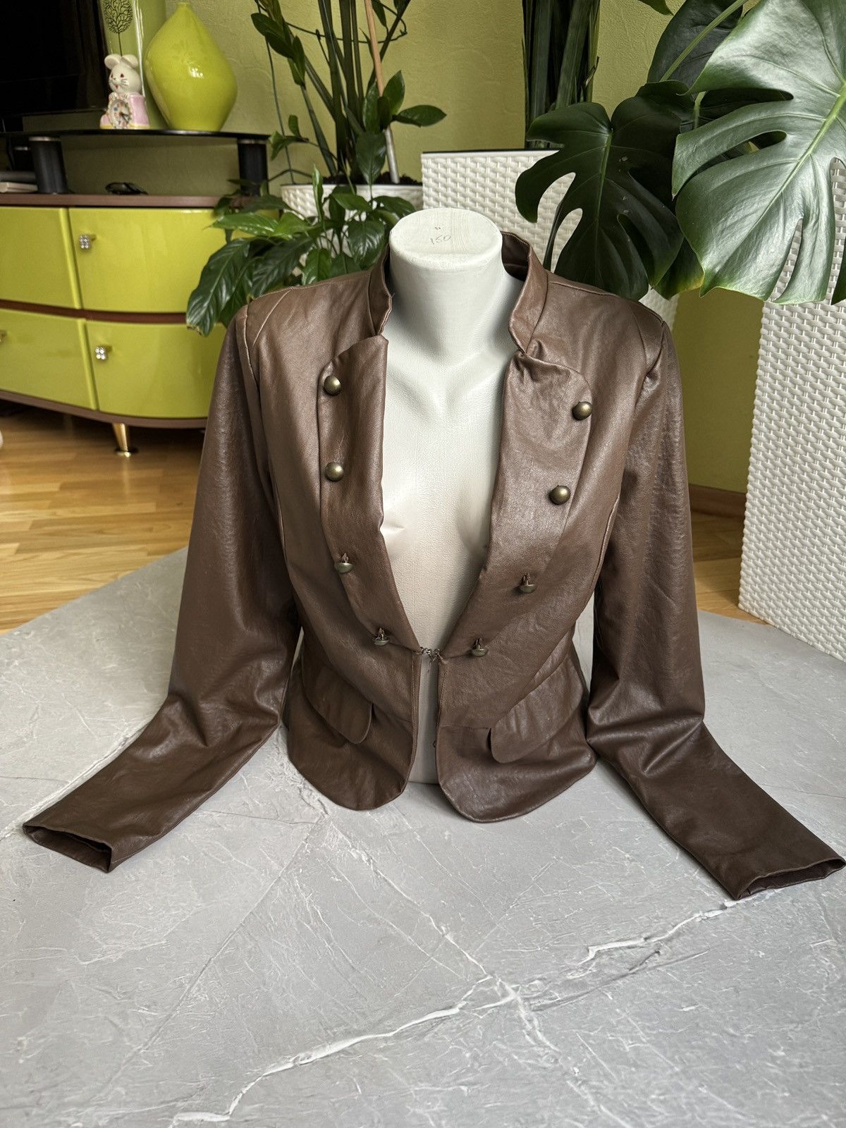 Hysteric Glamour 00s Military Napoleon Leather Blazer Jacket PPFM Style Size L / US 10 / IT 46 - 5 Thumbnail