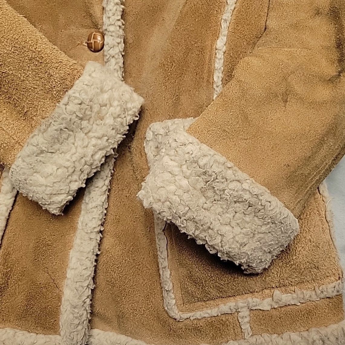 Vintage VINTAGE Miller Stockman Jacket Womens 12 Brown Suede Leather Sherpa Western Cowboy Coat All Seasons Wind-Resistant Size XL / US 12-14 / IT 48-50 - 2 Thumbnail