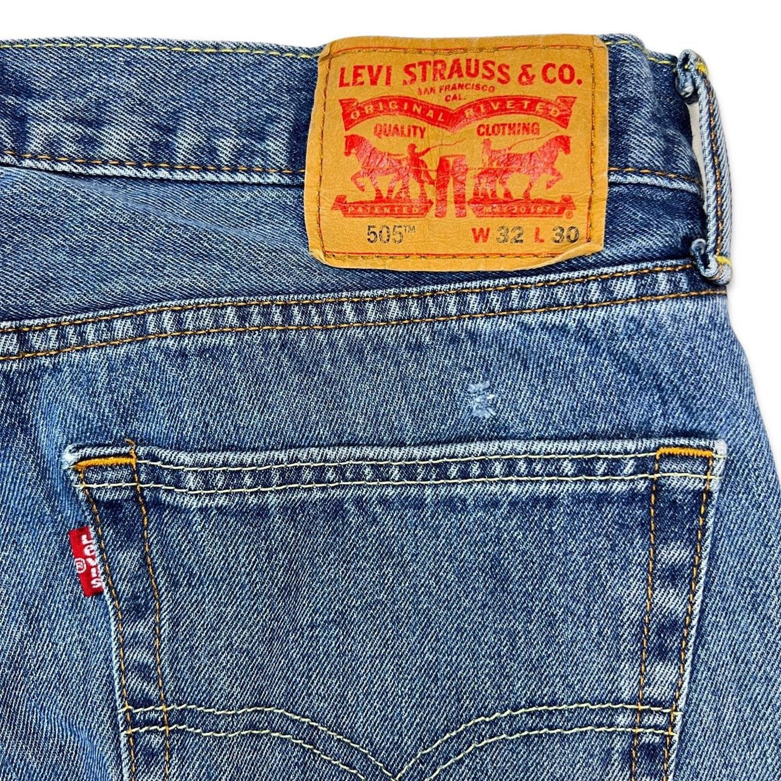 Levi's × Vintage Levi's 505 Jeans 32x29 Original Straight Leg Denim Pants Size US 32 / EU 48 - 8 Thumbnail