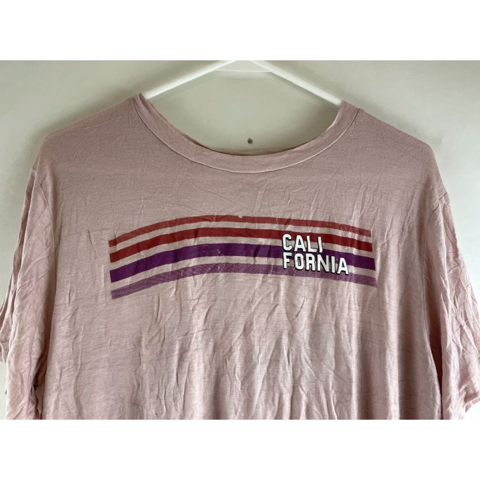 Vintage Stunner California T-Shirt Women's XL Pink Wrap Back Short Sleeve NWT Size XL / US 12-14 / IT 48-50 - 3 Thumbnail
