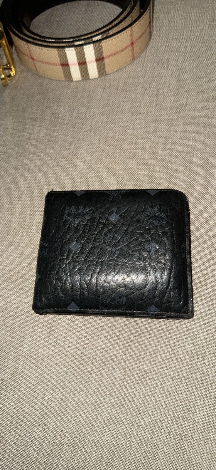 MCM Men’s MCM Bifold Wallet Black Visetos Size ONE SIZE - 1 Thumbnail