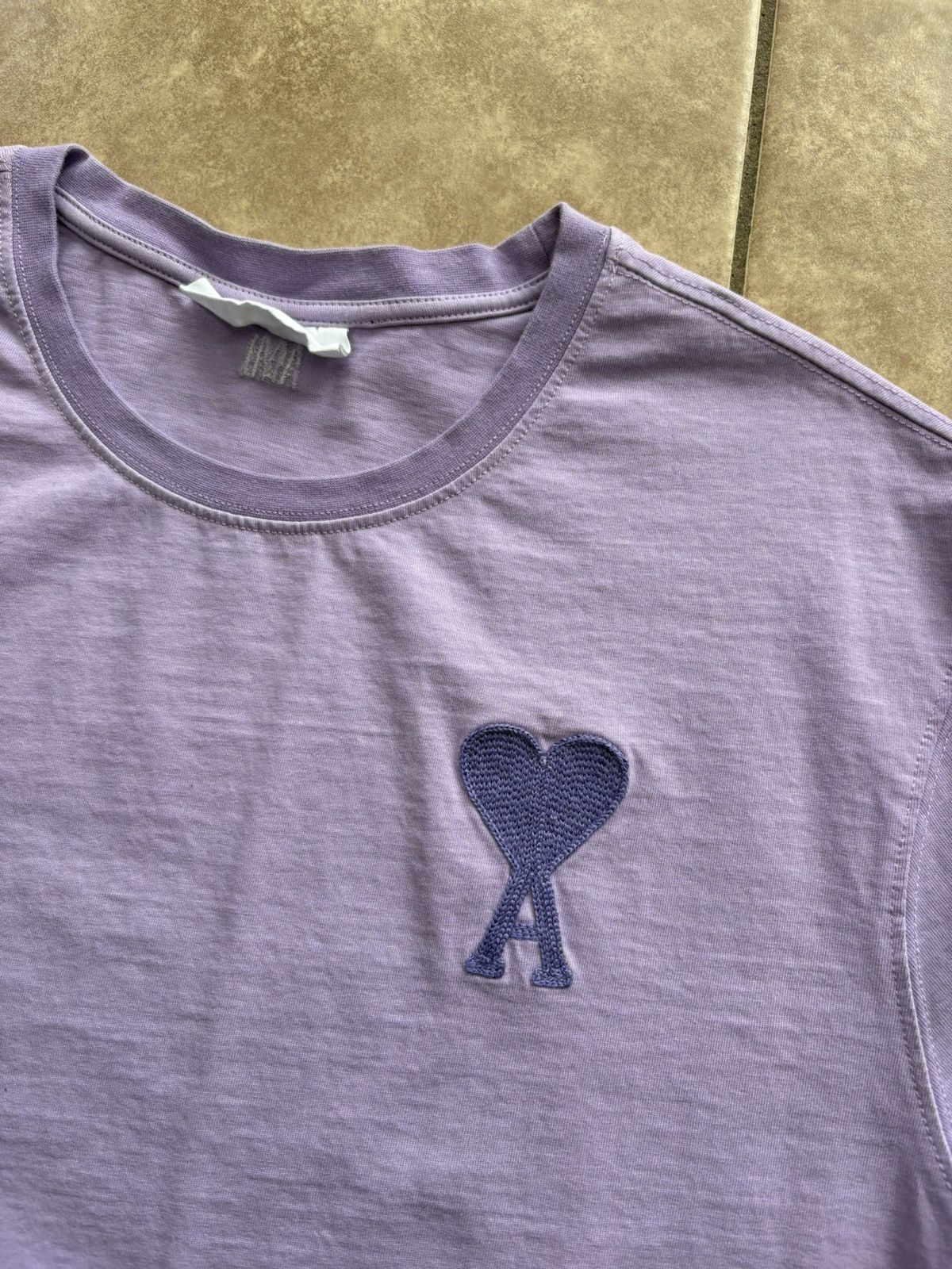 AMI AMI Alexandre Mattiussi Lavender AMI de Cœur T-Shirt Size US L / EU 52-54 / 3 - 2 Thumbnail