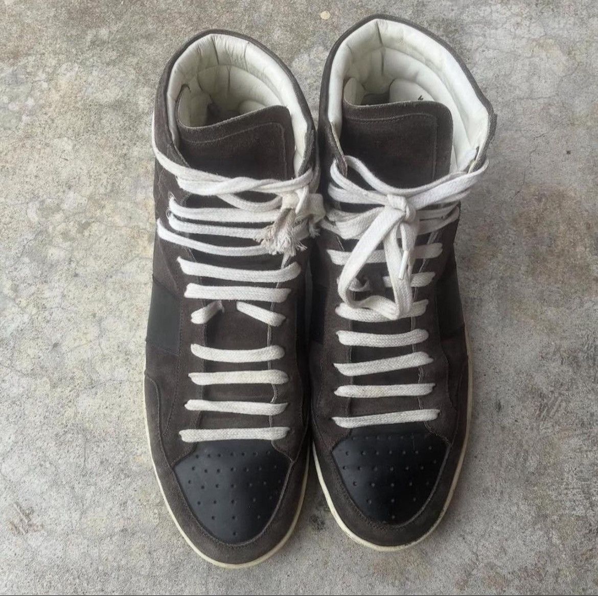 Saint Laurent Paris Slp Sl10 brown suede high tops Size US 12.5 / EU 45-46 - 3 Thumbnail