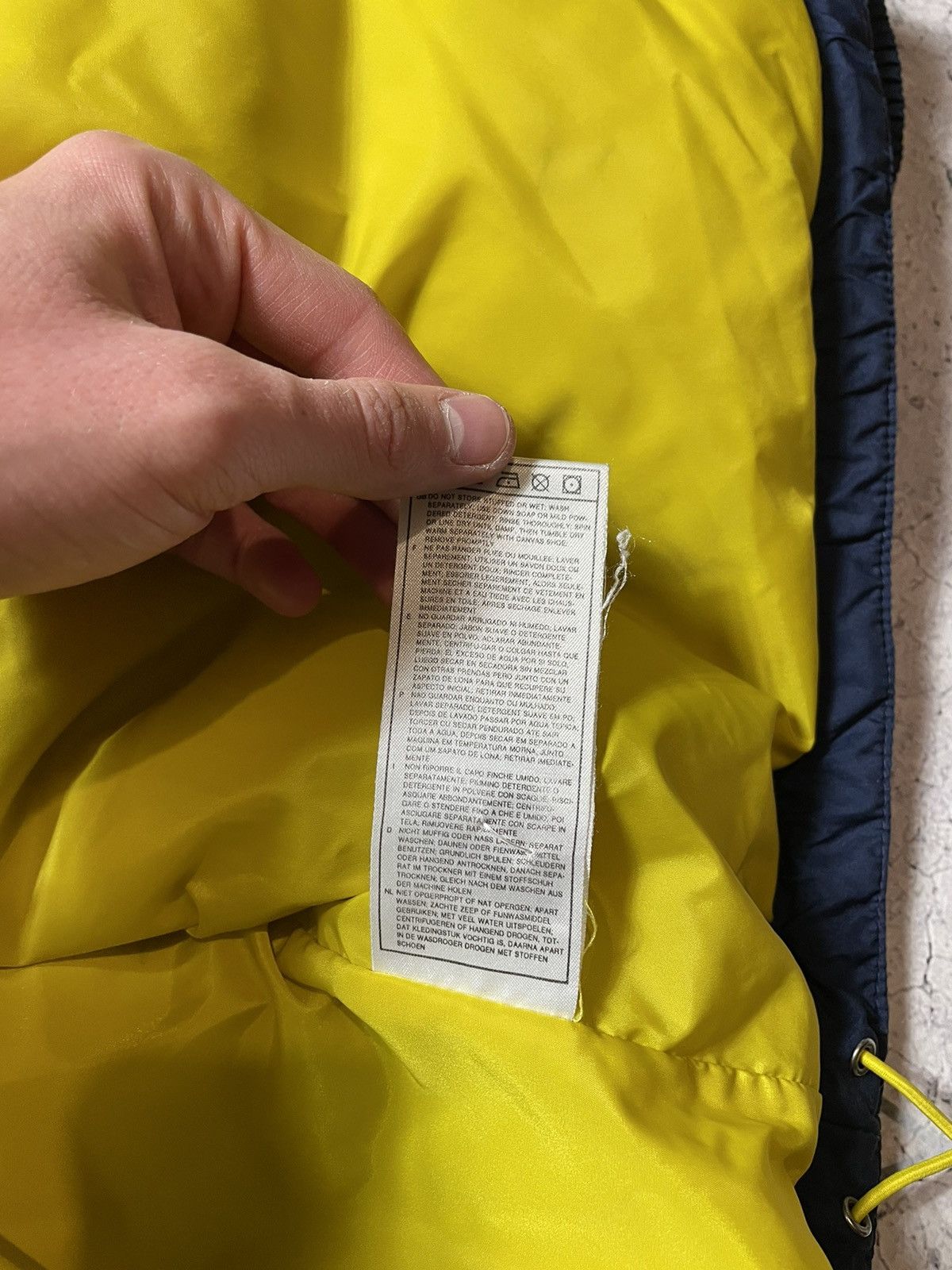 Nike Crazy Vintage 90's Nike Down Puffer Jacket Big Swoosh Drill Size US XL / EU 56 / 4 - 12 Thumbnail