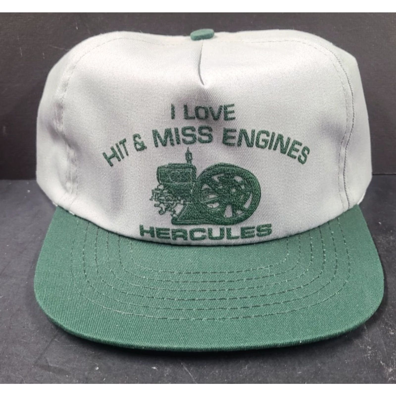 Vintage VINTAGE NOS Trucker Hat Hercules I Love Hit & Miss Engines Snapback USA MADE Size ONE SIZE - 2 Thumbnail